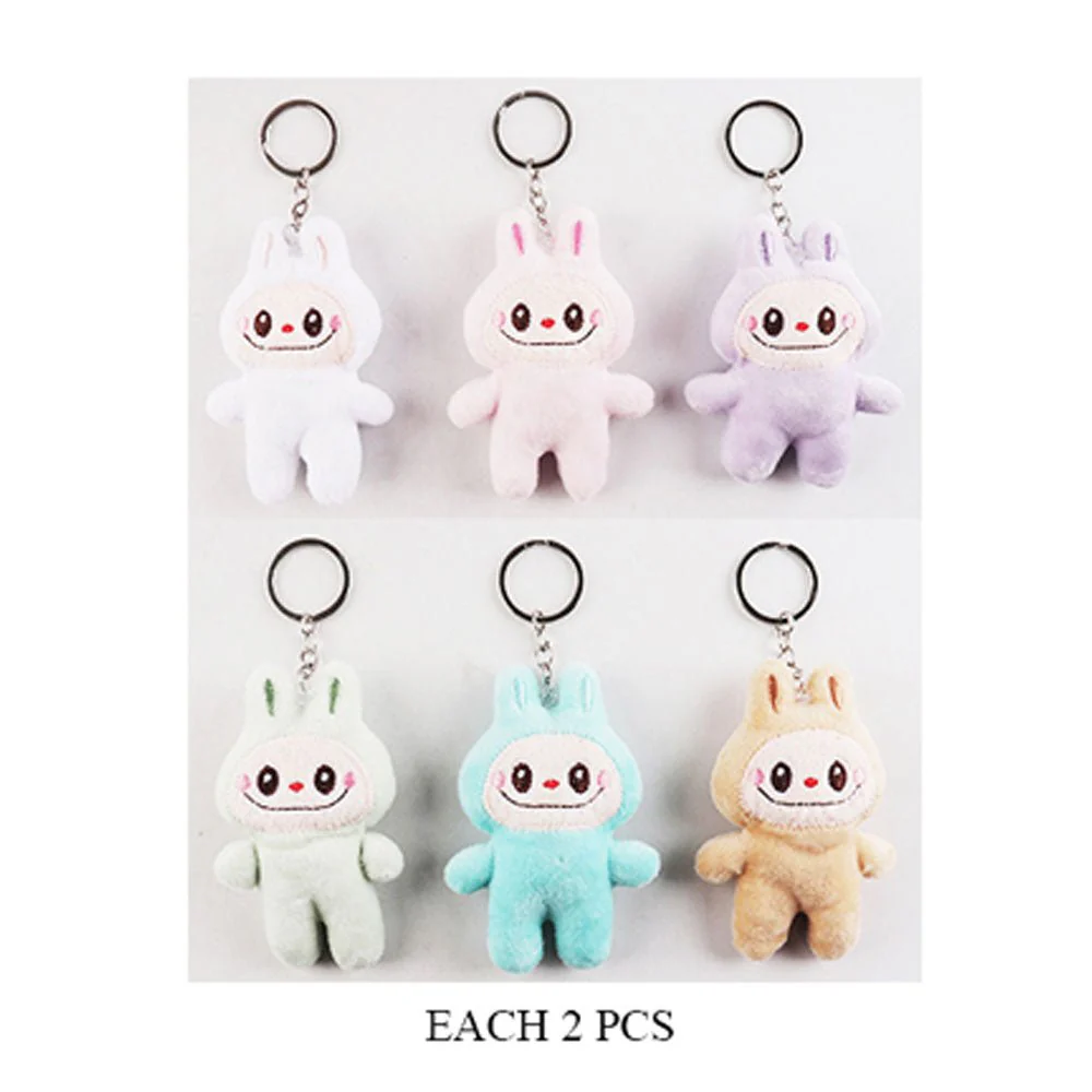 12PCS - Plush Bunny Monster Doll Keychains / Bag Charms - Image 3