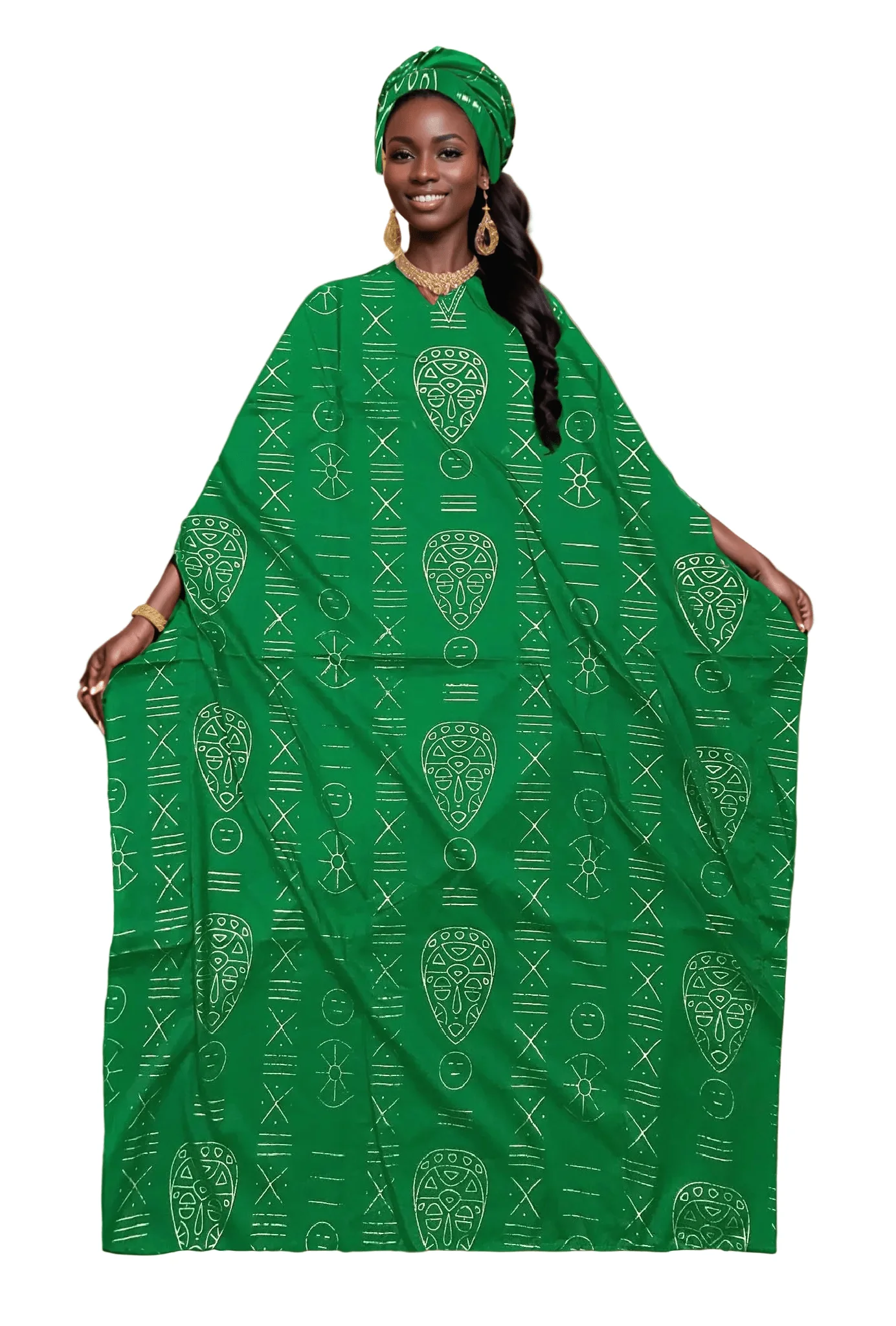 1628 - Luxe Kaftan with Headwrap - Image 7