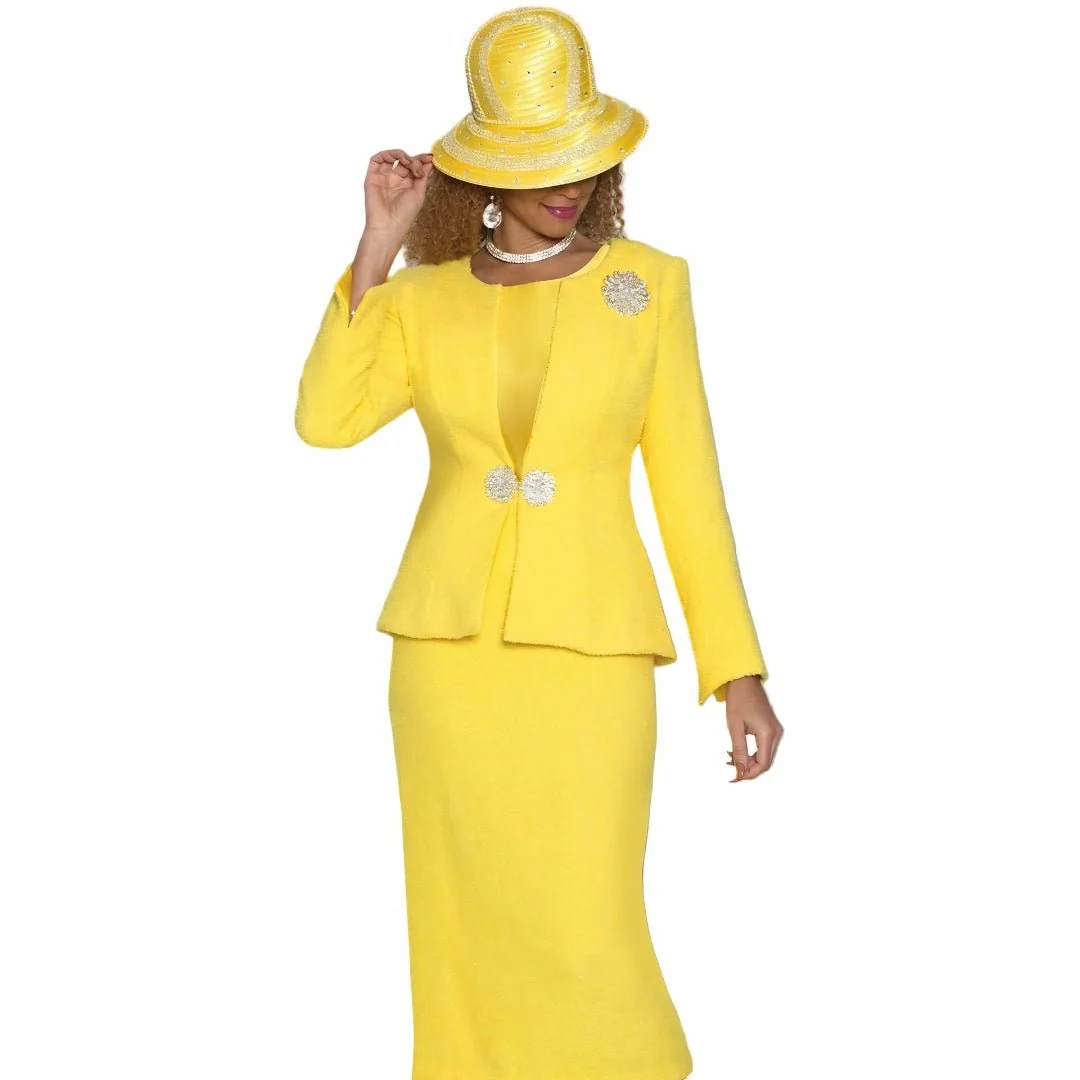 2-Piece Skirt Suit with Rhinestone Accents Lily & Taylor - Image 2