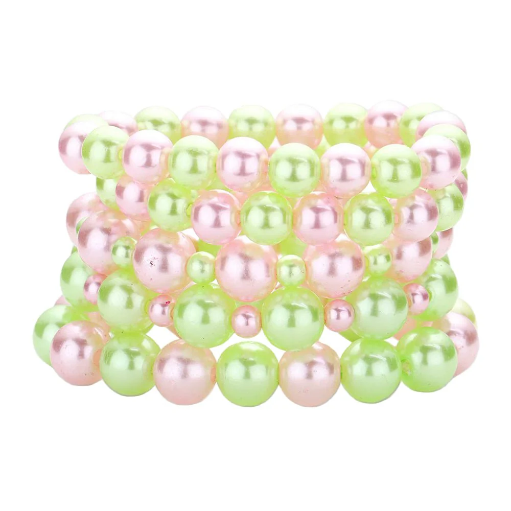 5PCS - Pearl Stretch Bracelets