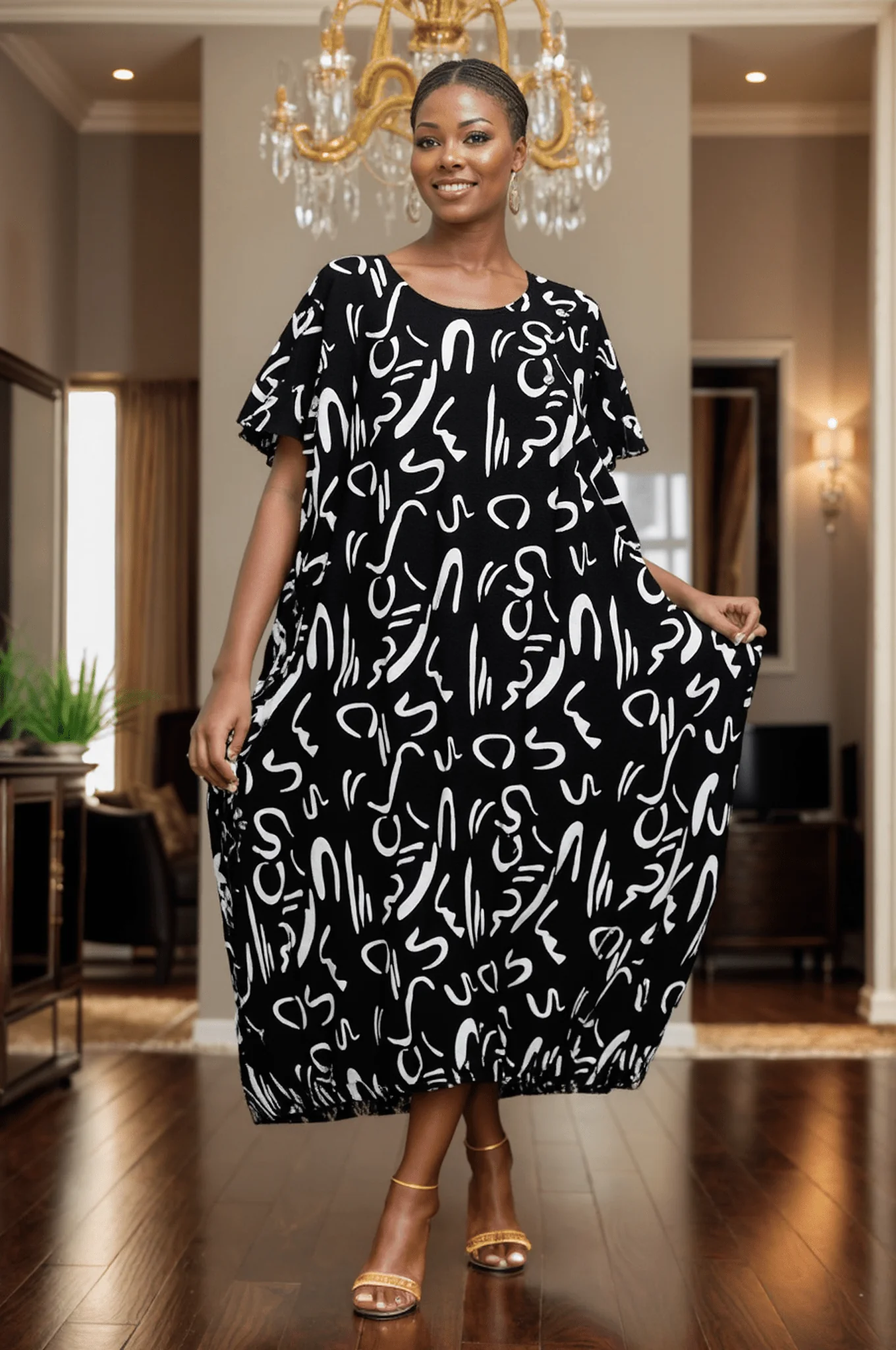 7884 - Gina's Feeling Good - Ankle Length Maxi Dress
