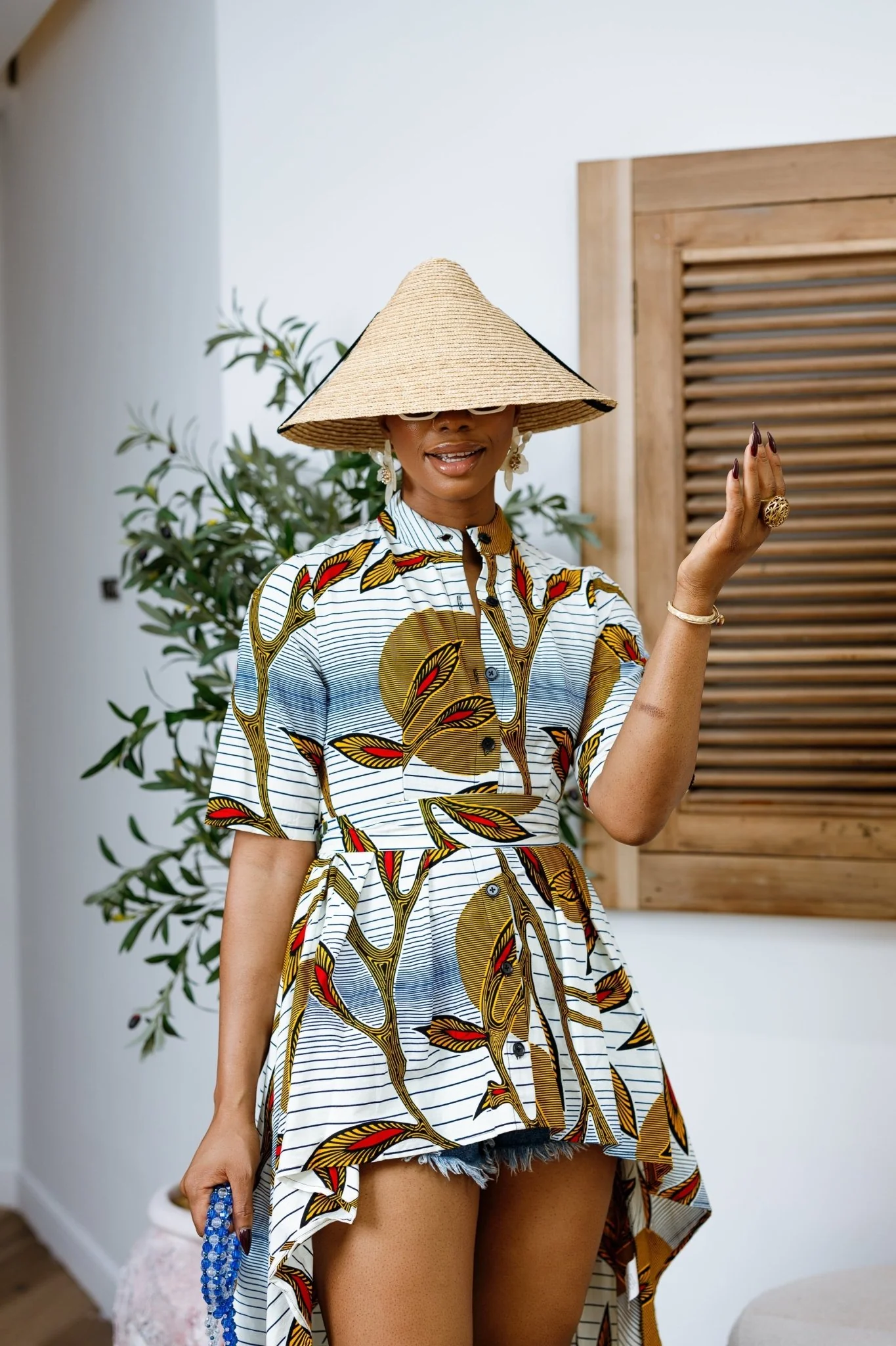 AFUA AFRICAN PRINT HI-LOW TOP - Image 2