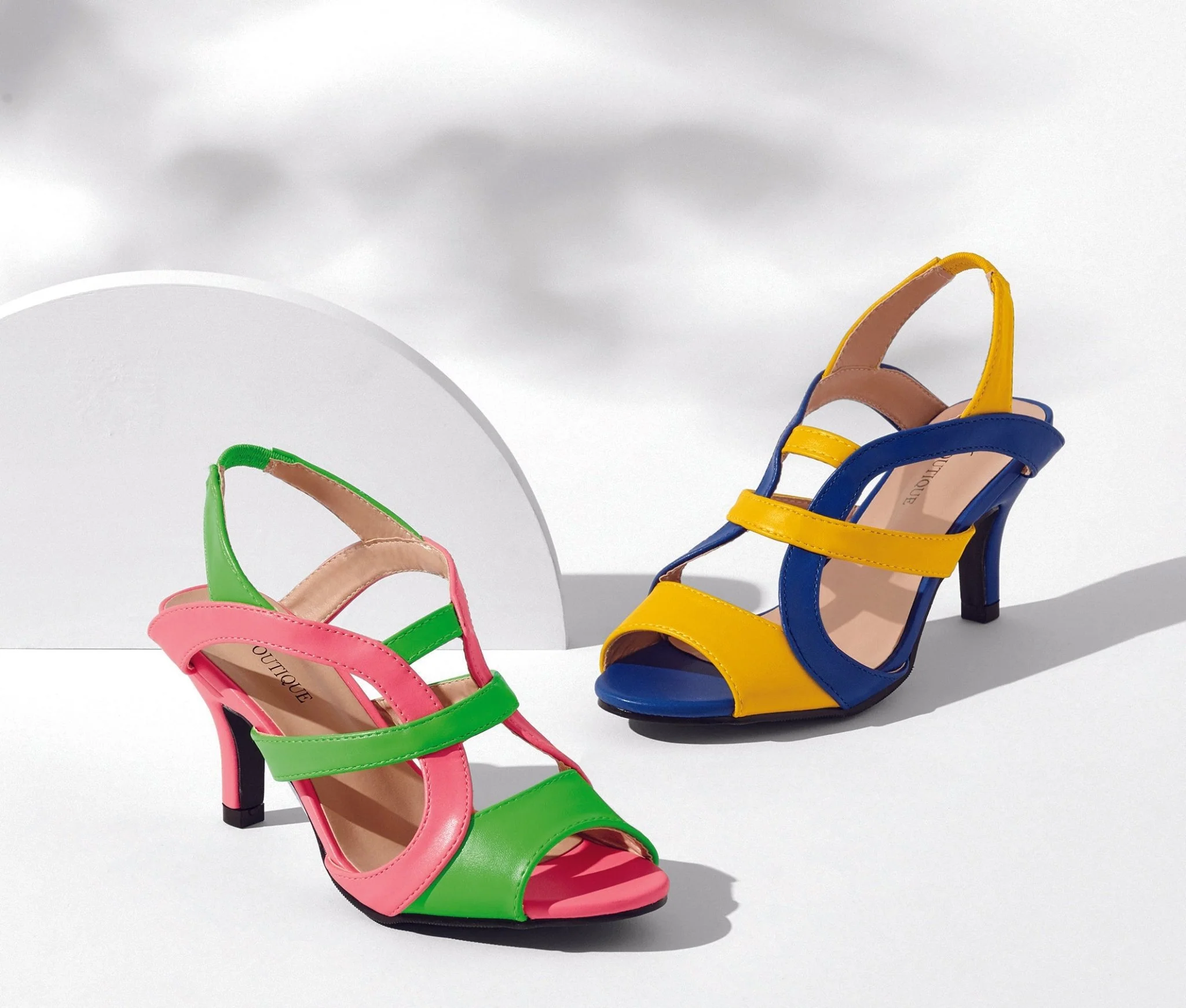Bands of Color Strappy Sandals by EY Boutique - Image 3