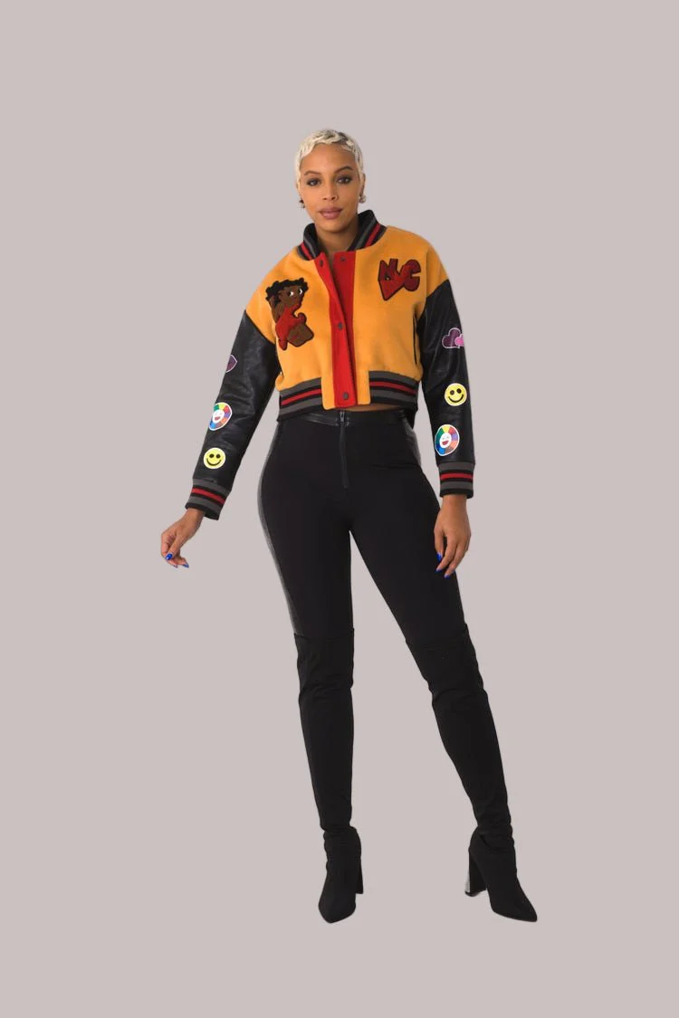 Betty Boop Varsity Crop Jacket - 82236 - Image 2