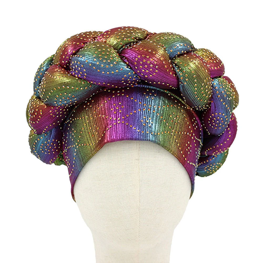 Bling Studded Braided Turban Hat - Image 18