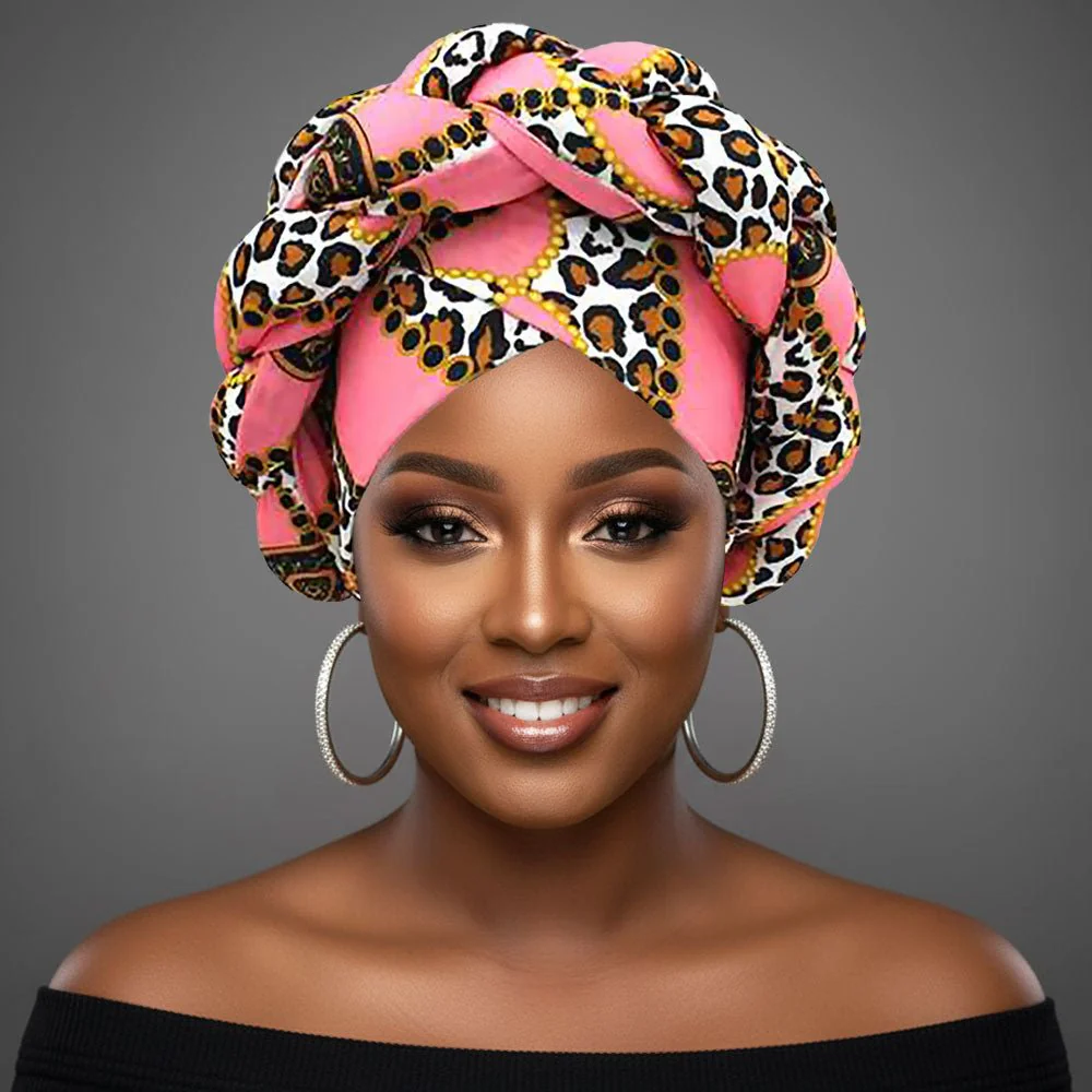 Bold Abstract Pattern Printed Turban Hair Wrap - Image 5
