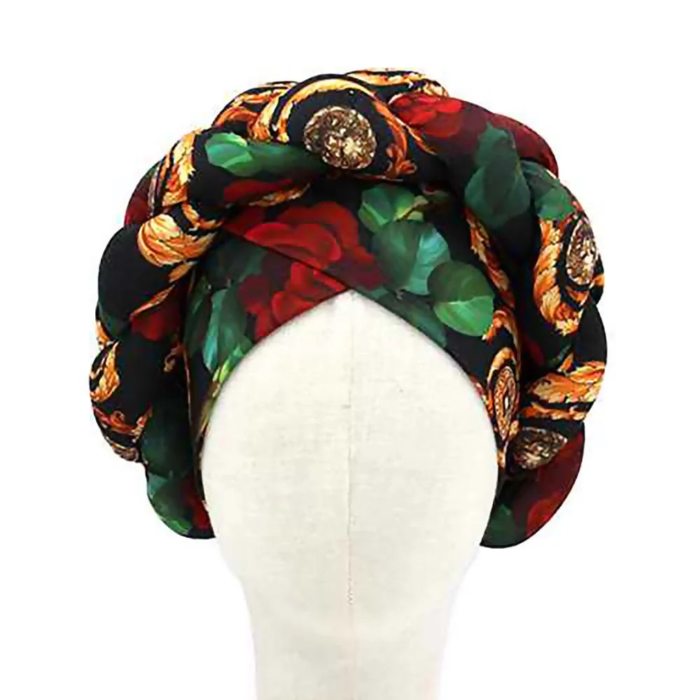 Bold Abstract Pattern Printed Turban Hair Wrap - Image 6