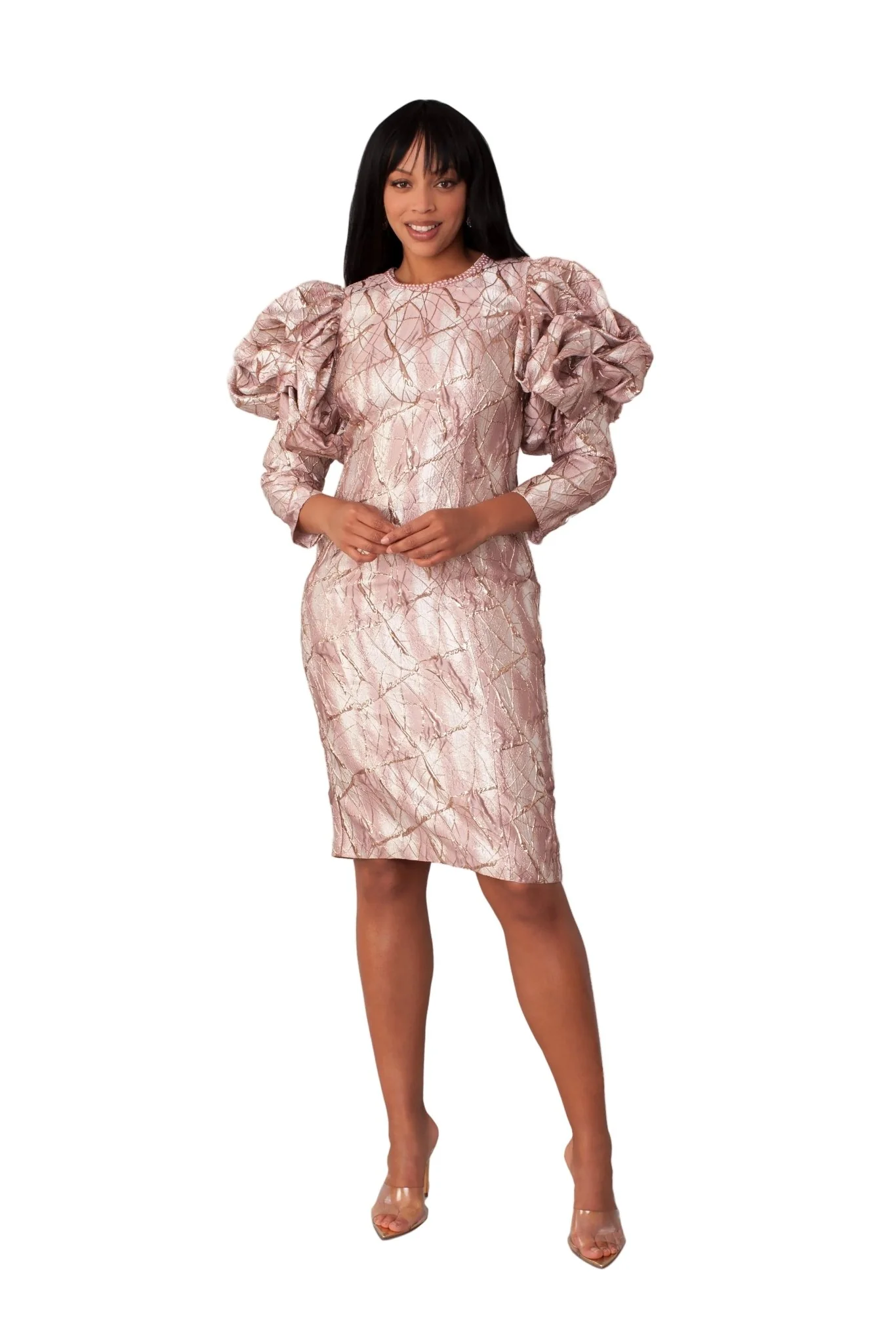 Brocade ’n Texture Dress by EY Boutique