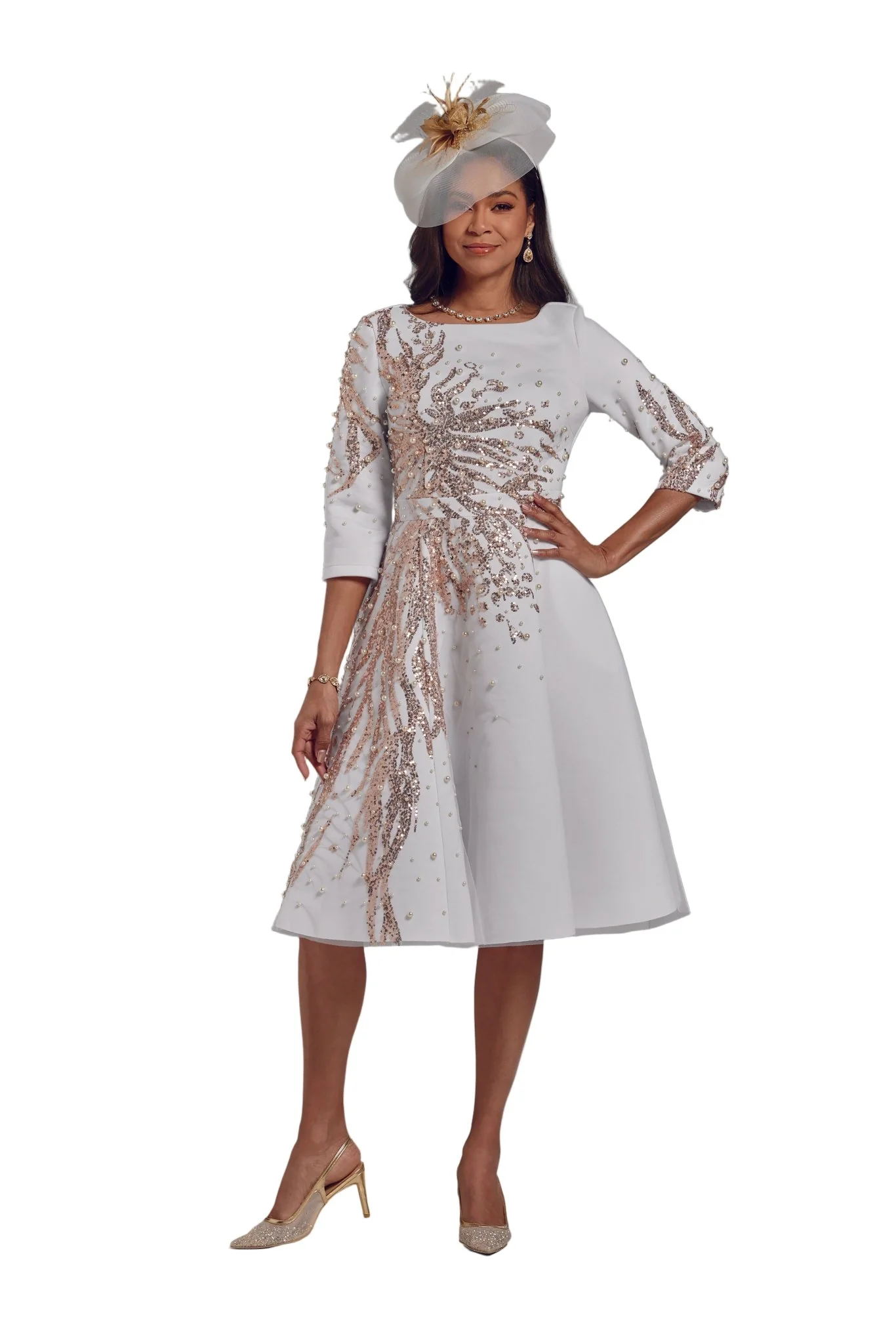 Bursts of Shine Fit-and-Flare Dress by EY Boutique