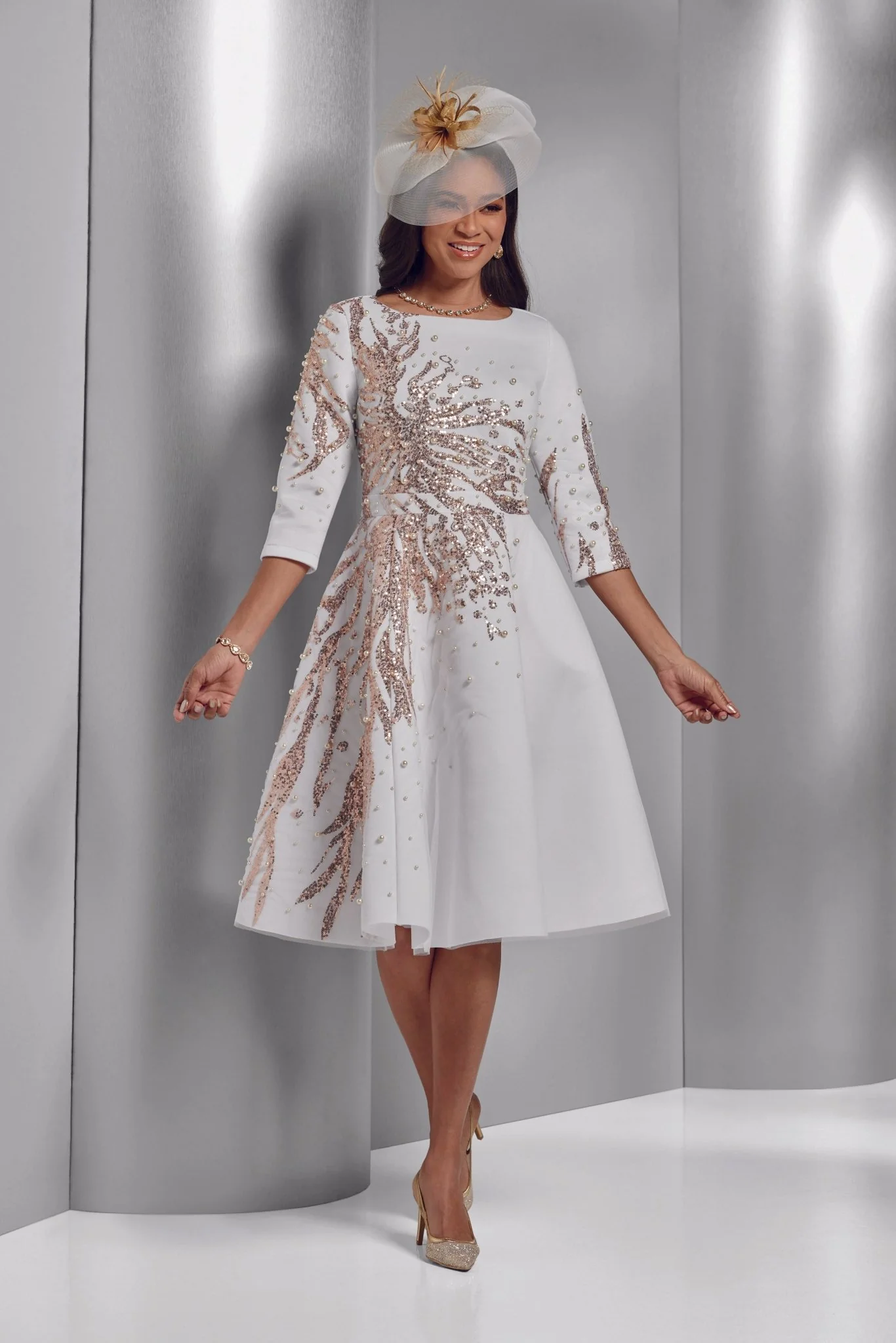 Bursts of Shine Fit-and-Flare Dress by EY Boutique - Image 2