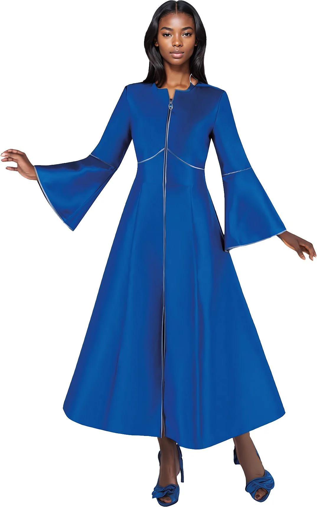 Cassock Robe with Rhinestone Trim- 4731 - Image 3