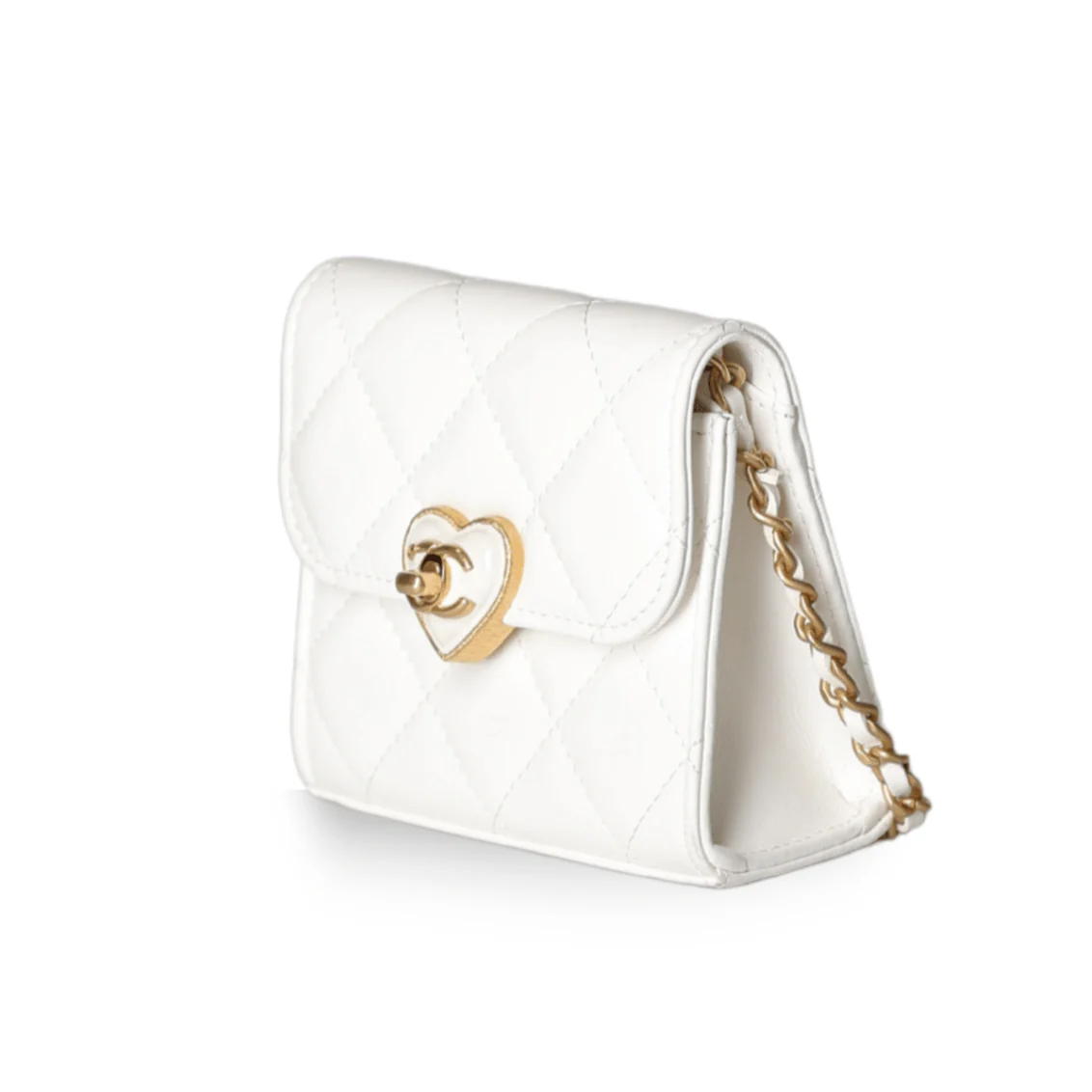 Chanel - Lambskin Mini Flap Bag with Heart Turn Lock (Pre-Owned) - Image 3