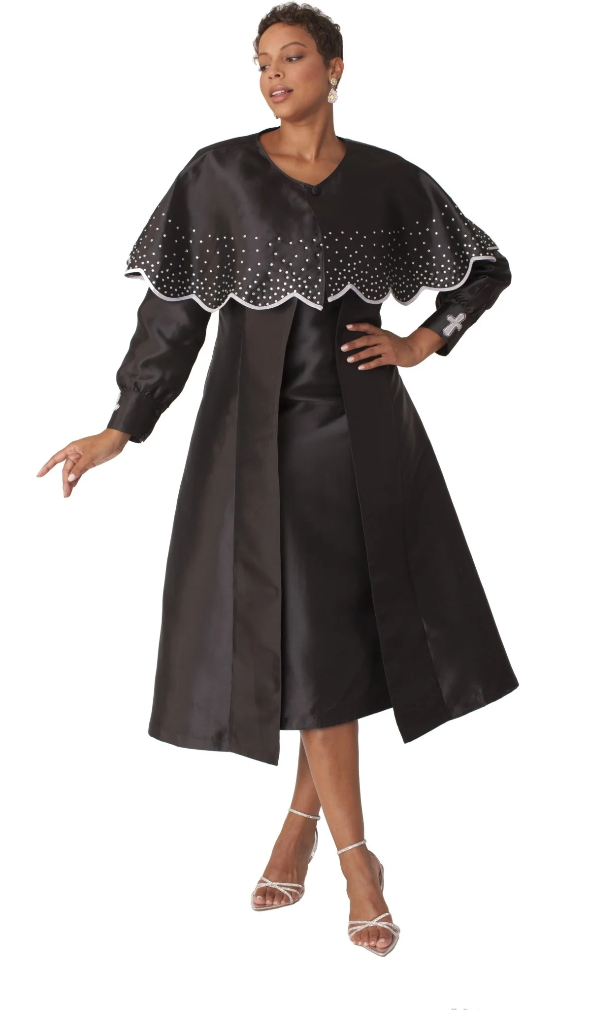 3-Piece Church Robe with Detachable Cape – 4866 - Image 6