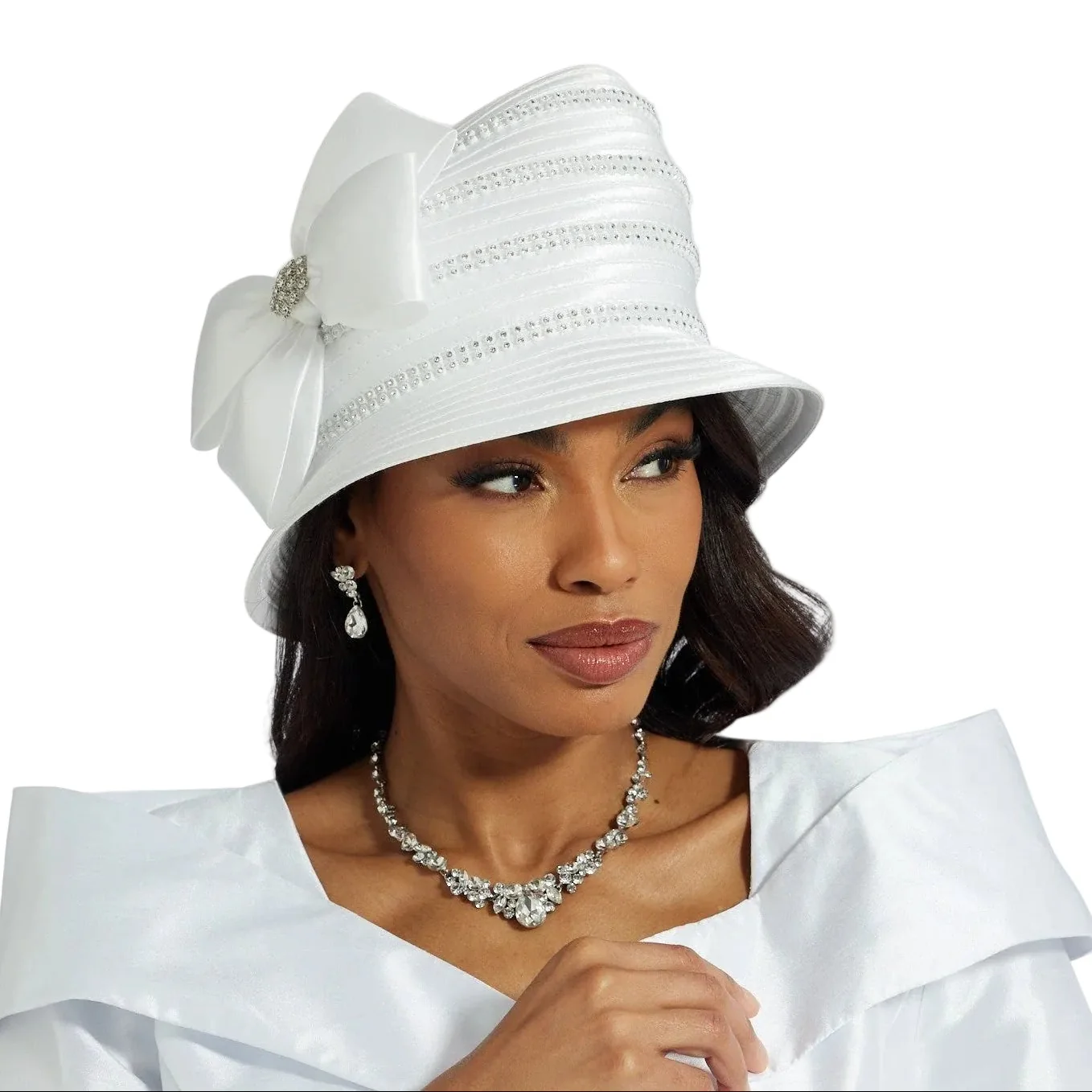 Classic Portrait Collar Church Hat by EY Boutique - Image 2