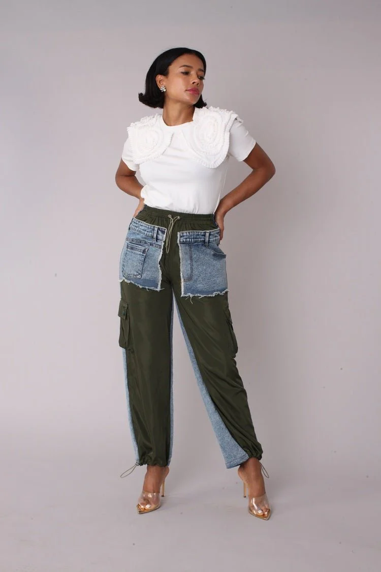 Denim Hybrid Cargo Joggers - 82656 - Image 3
