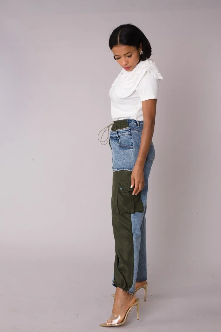 Denim Hybrid Cargo Joggers - 82656 - Image 5
