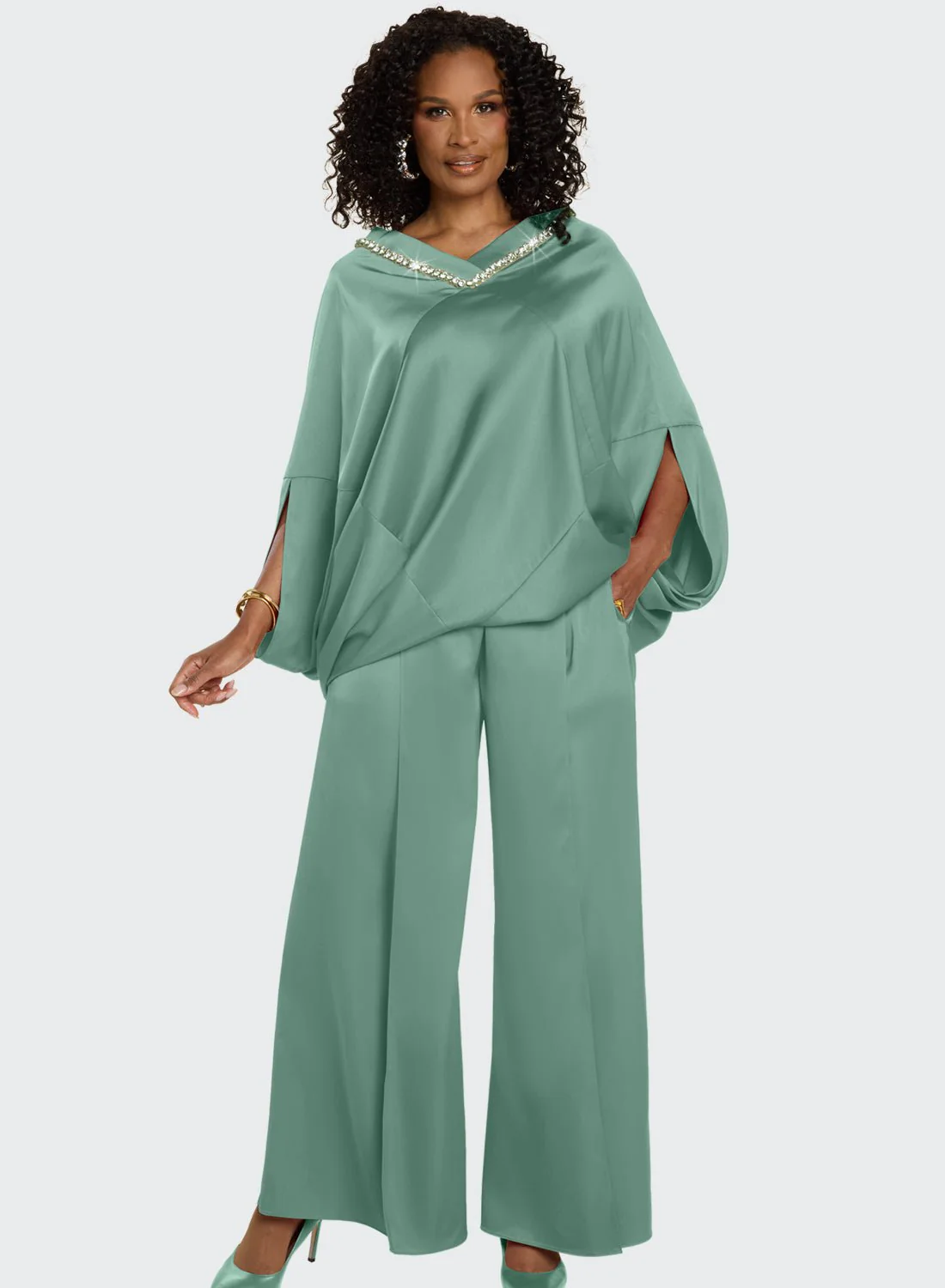 Donna Vinci, Style 12244 - 2pc. Jacket & Pant Set - Image 2