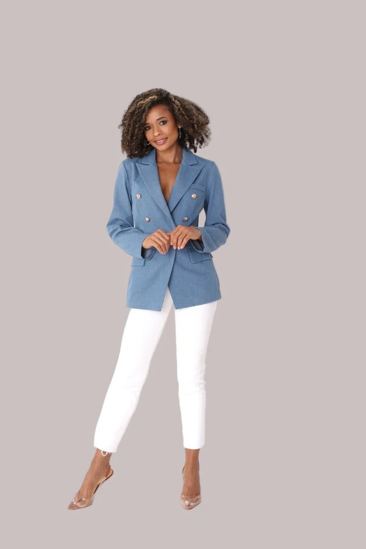 Double-Breasted Blazer -82100 - Image 7