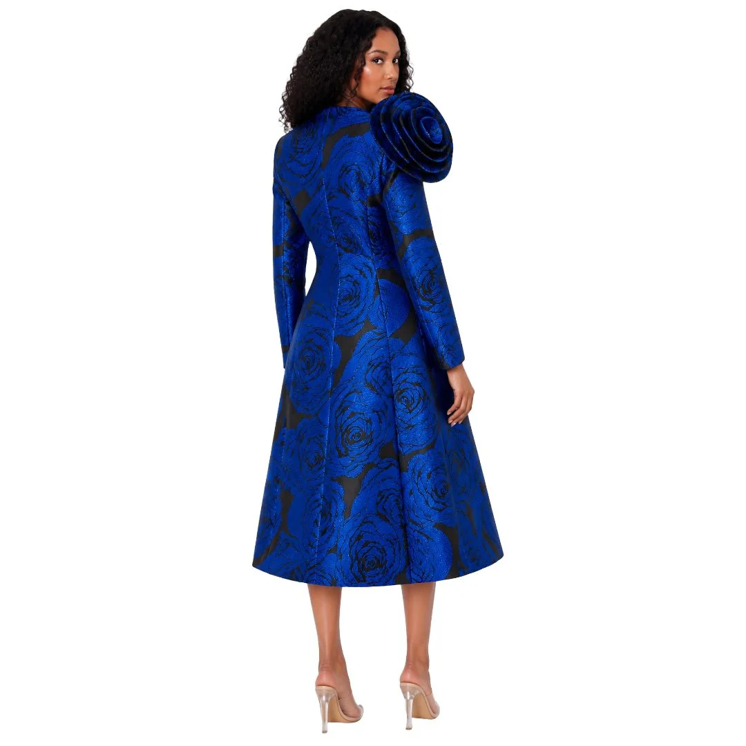 Elegant Brocade Dress with Matching Jackets - 4859 - Image 6