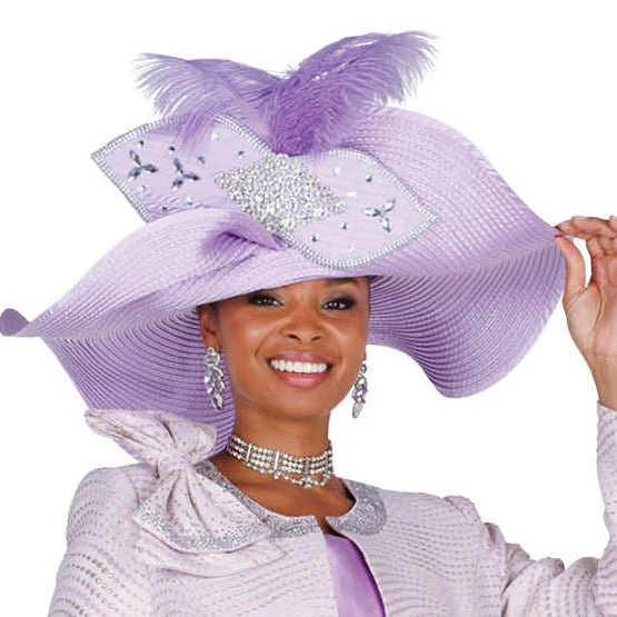 Elegant Champagne Church Hat H6267 for Women, Stylish Embellished Design - Image 2