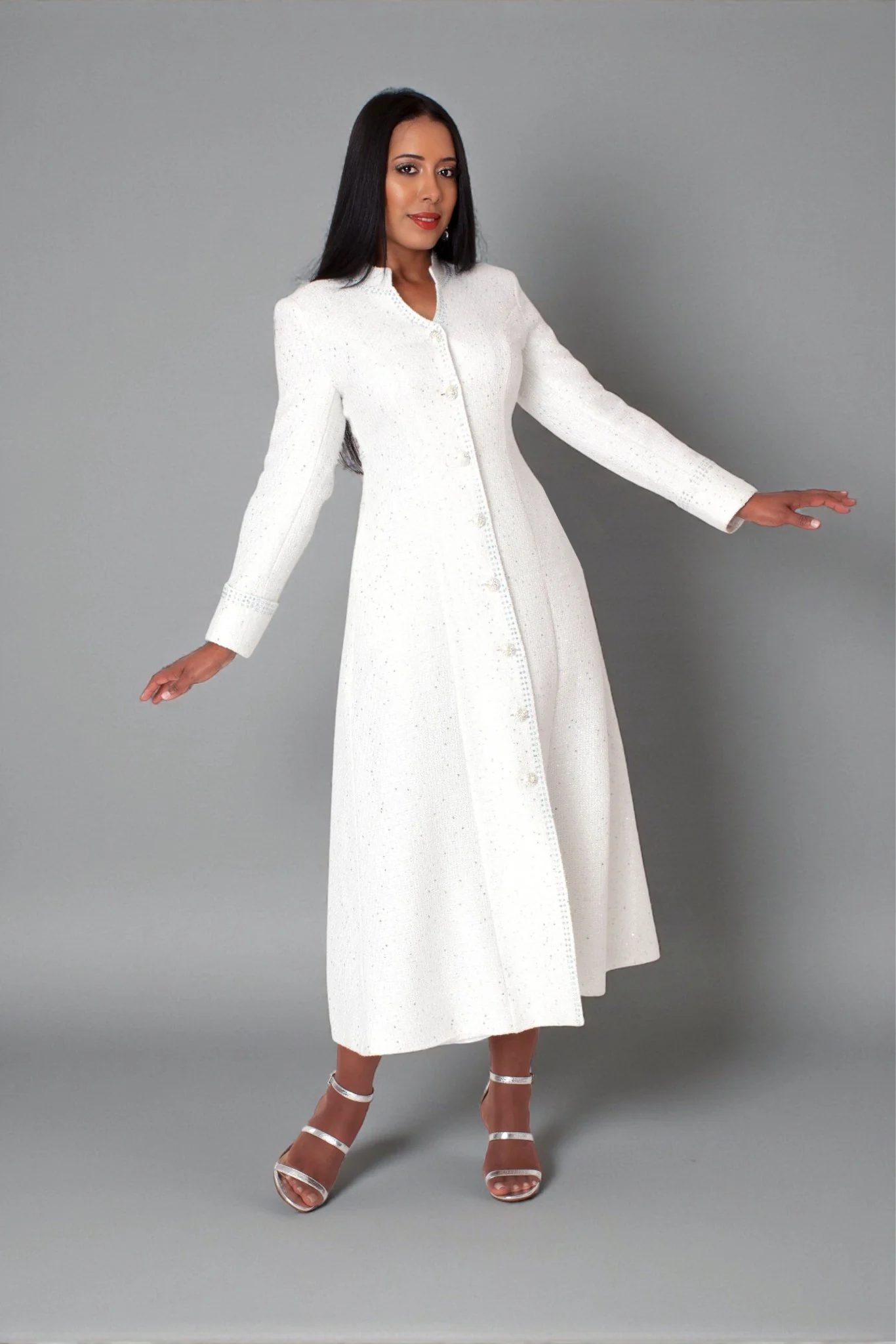 Elegant Charm Tweed Church Robe - 41032 - Image 2