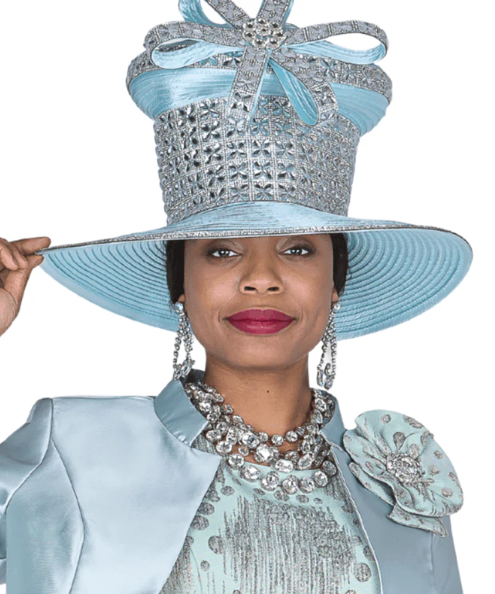 Elegant Church Hat with Intricate Design - Champagne Italy H6107 - Image 2