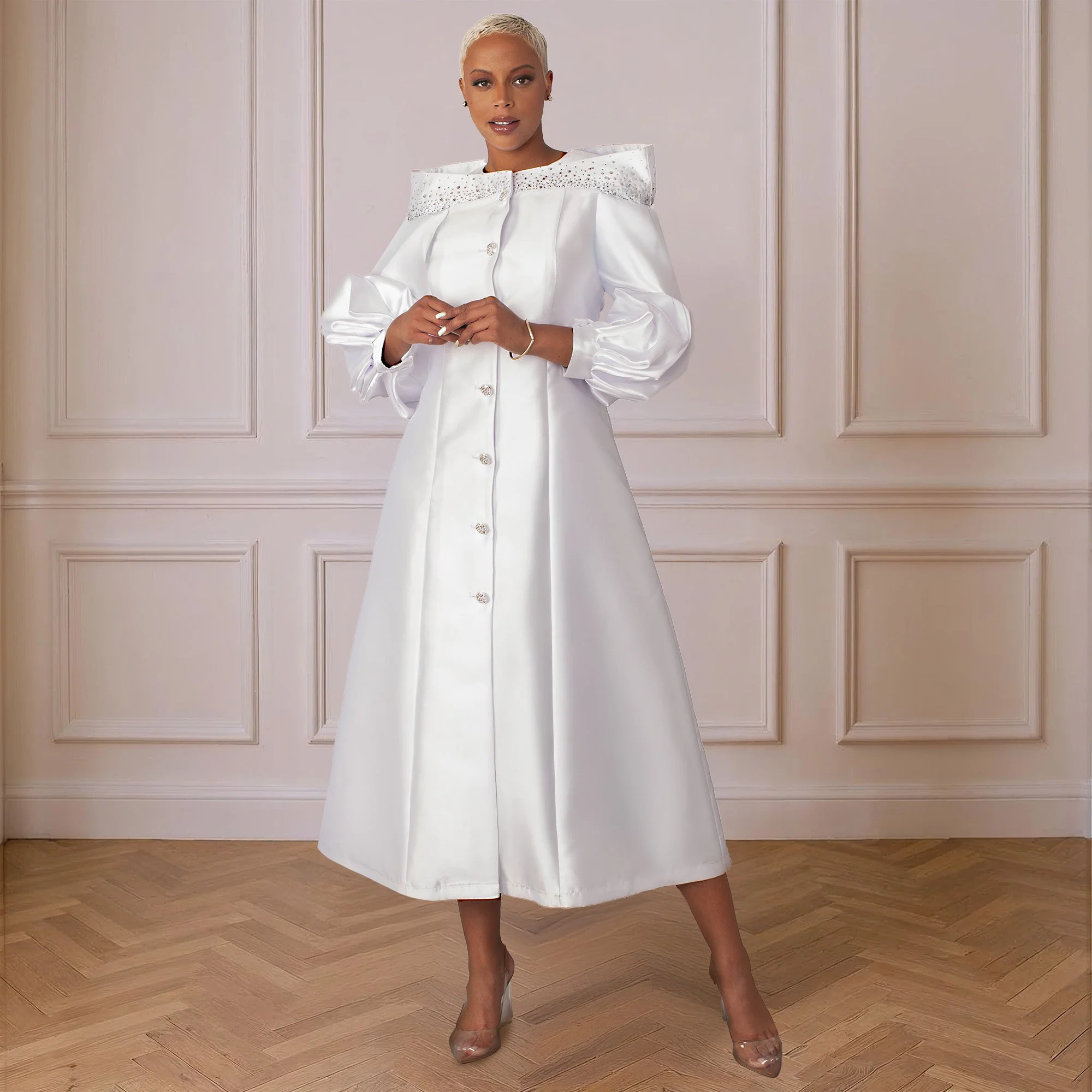 Elegant One-Piece Cassock Robe for Church Wear- 4801 - Image 3