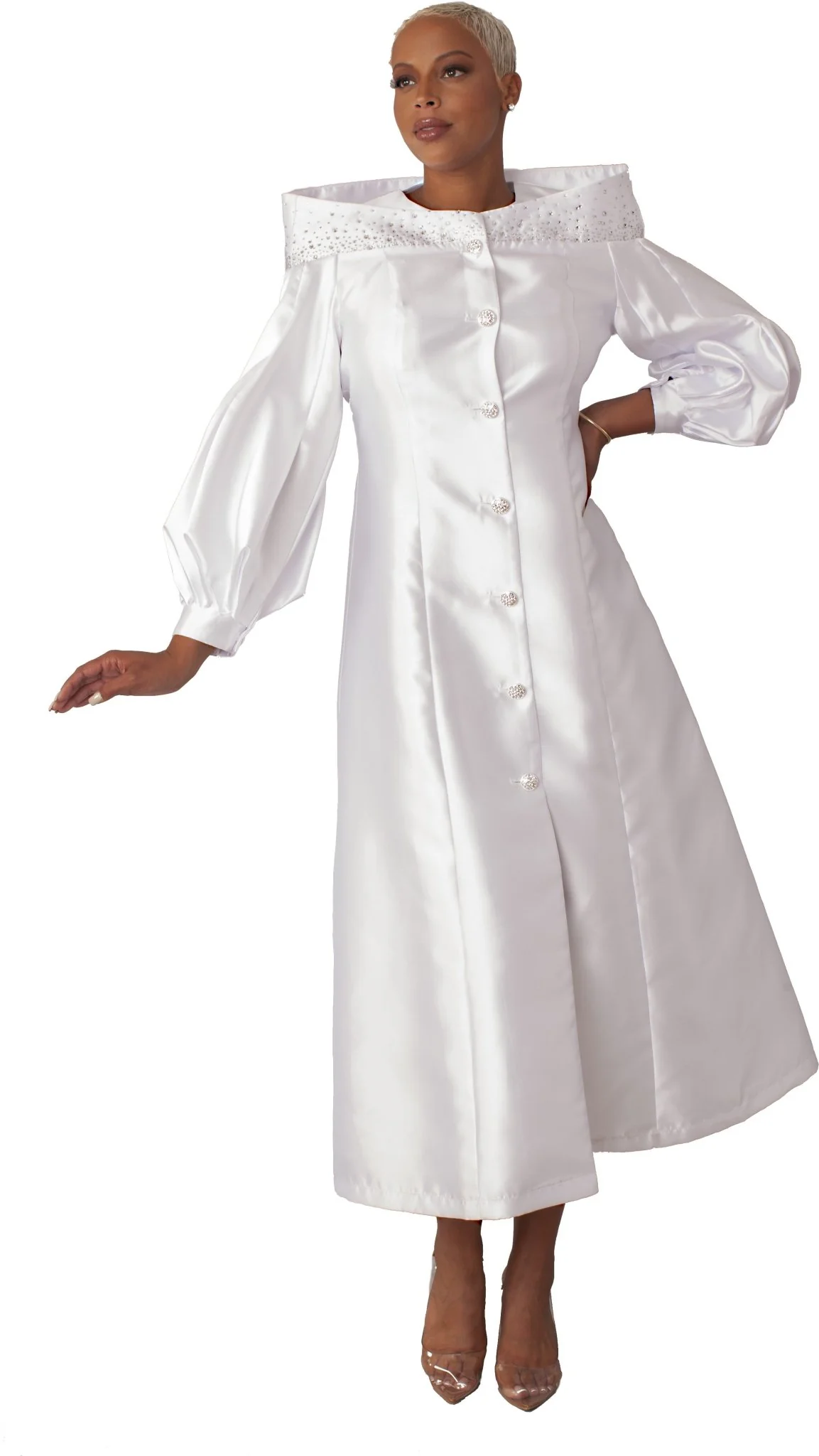 Elegant Plus Size One-Piece Cassock Robe for Church Wear- 4801W - Image 2