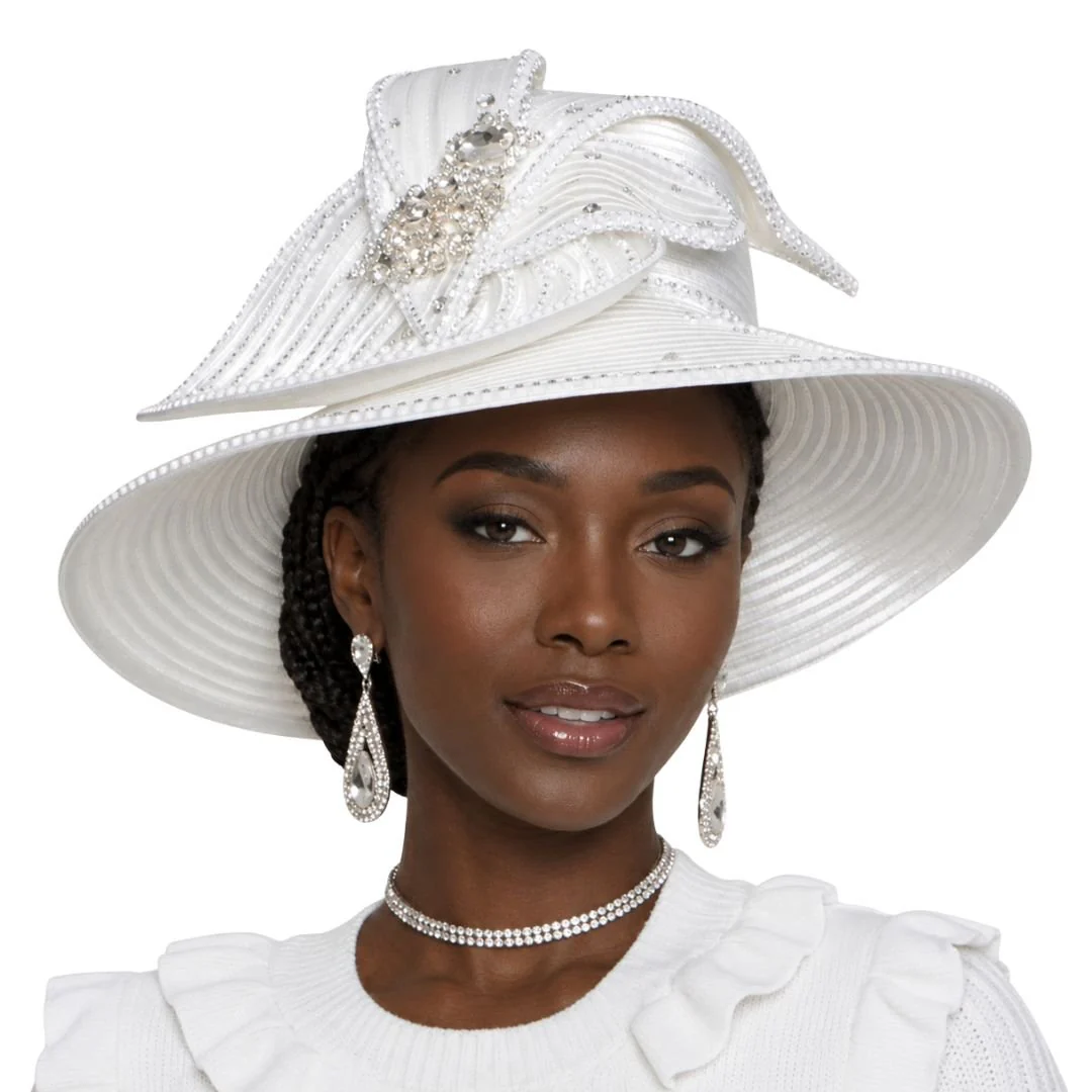 Elegant Rhinestone Church Hat by Lily & Taylor