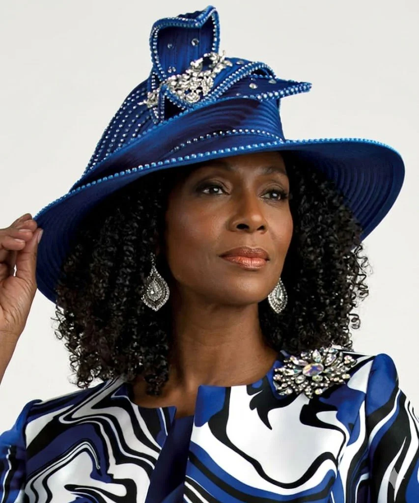 Elegant Rhinestone Church Hat by Lily & Taylor - Image 5