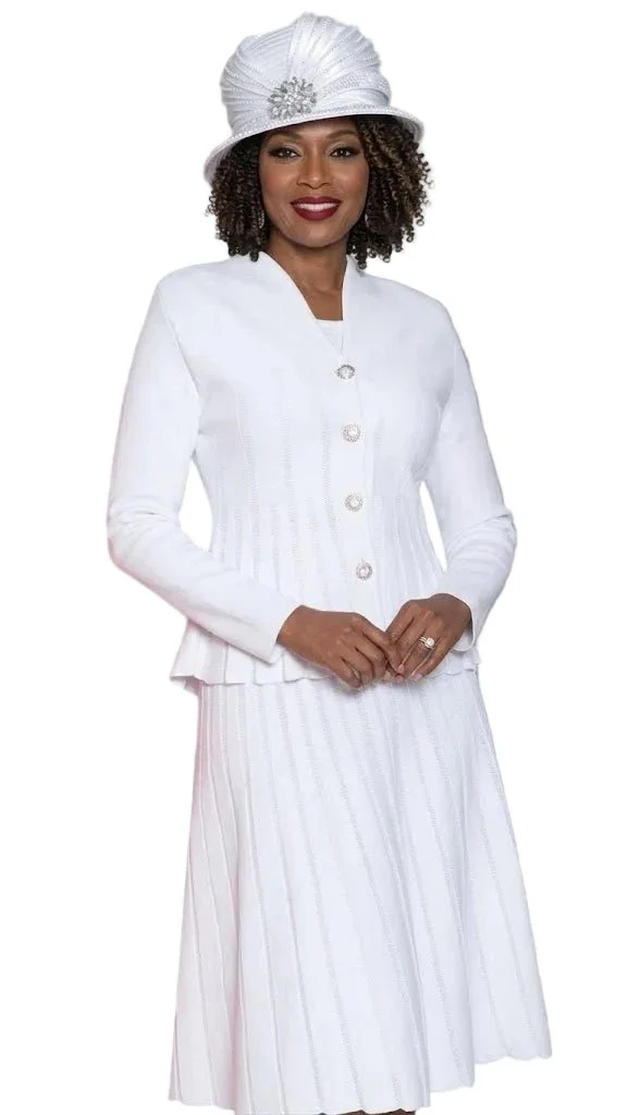 Elegant Ribbed Skirt Suit by Lily & Taylor - Image 3