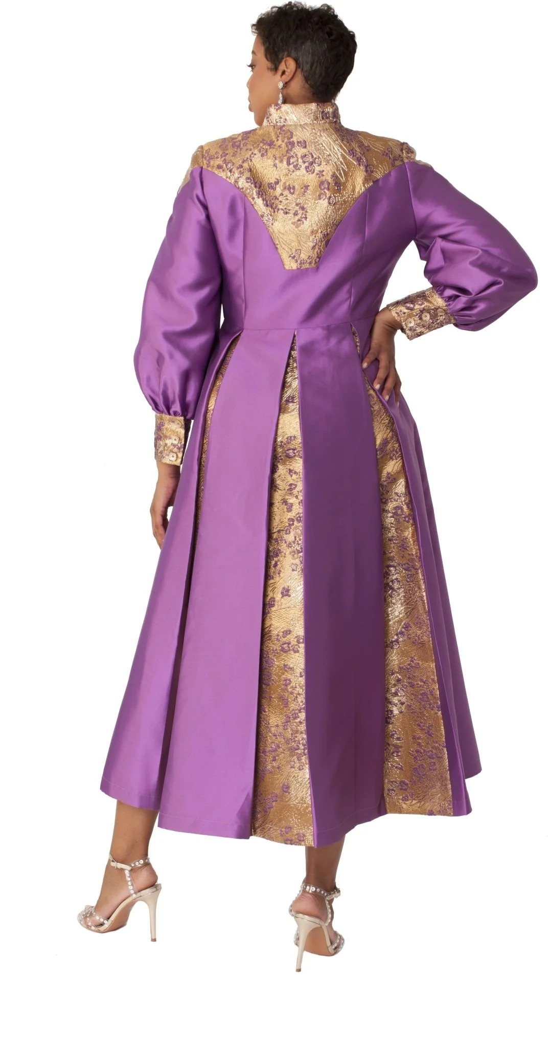 Elegant Women's Clergy Robe with Bishop Sleeves- 4851 - Image 2