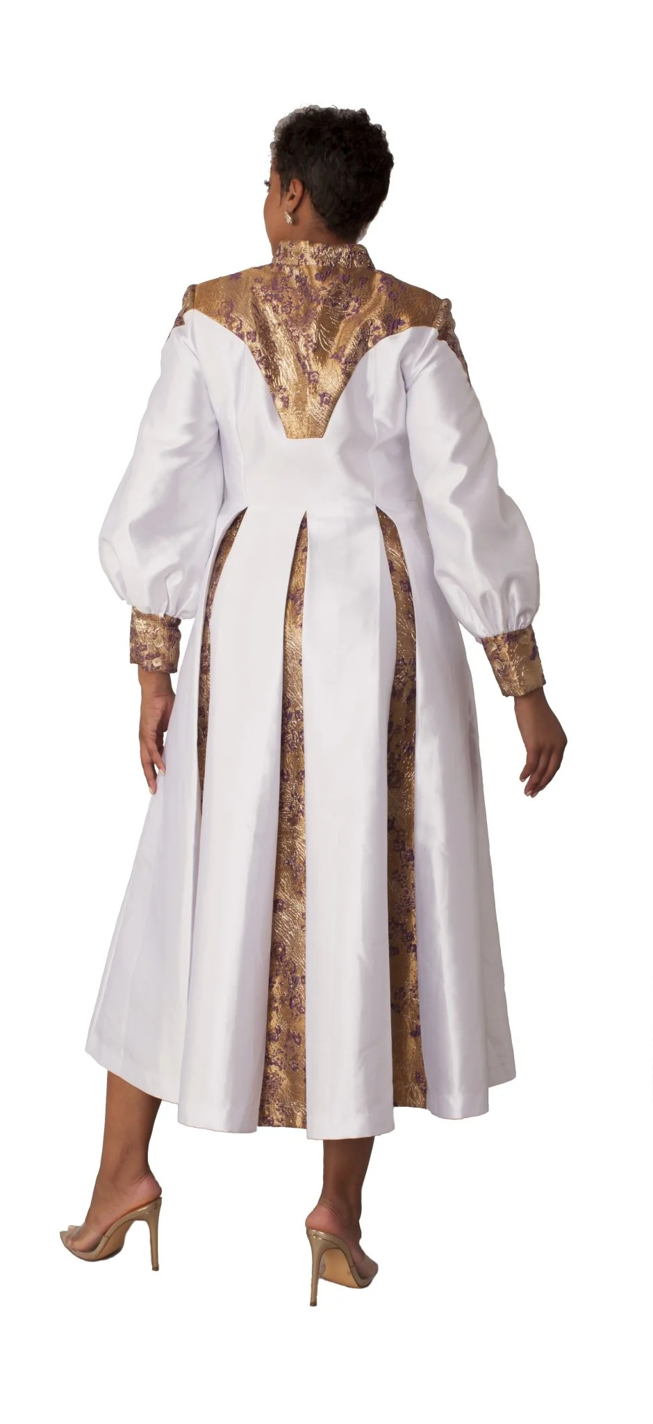 Elegant Women's Clergy Robe with Bishop Sleeves- 4851 - Image 4