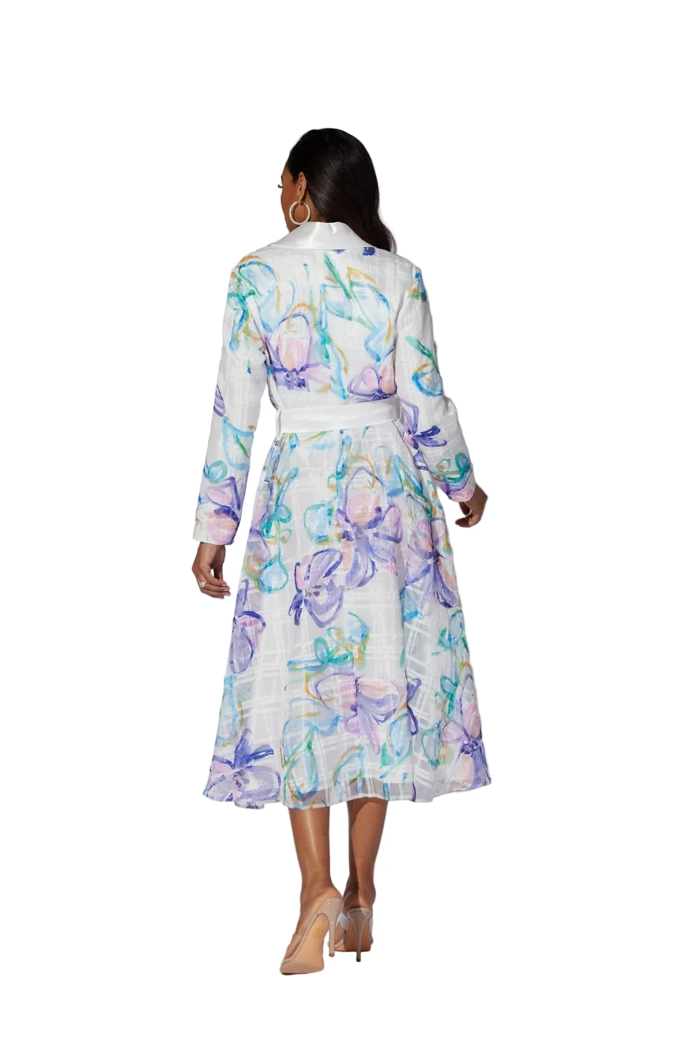 Pastel Floral Midi Shirtdress by EY Boutique - Image 4