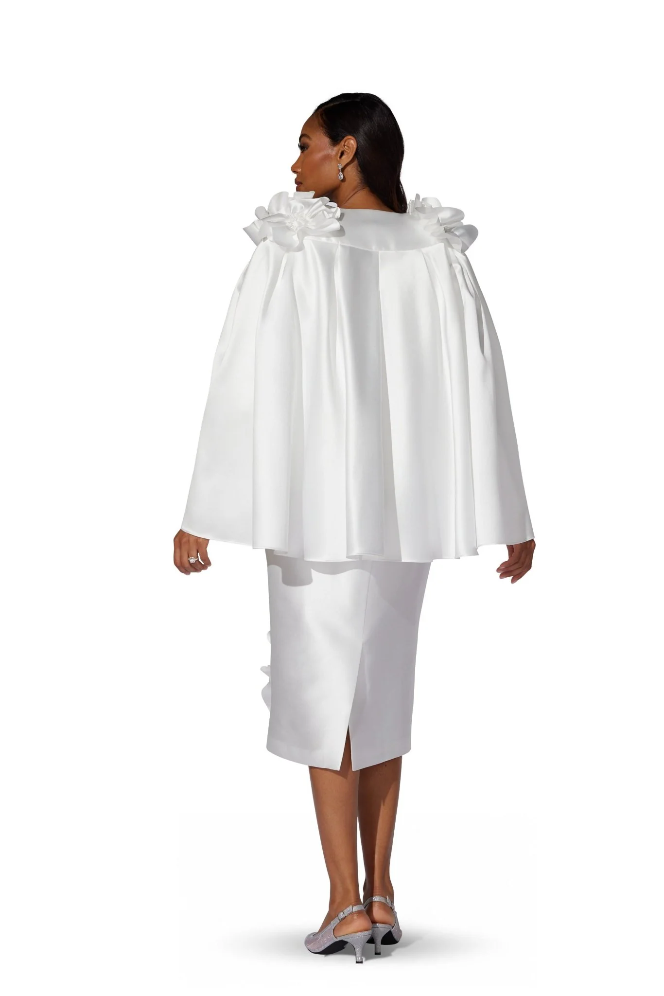 Ruffled Rosettes Cape Suit by EY Boutique - Image 4