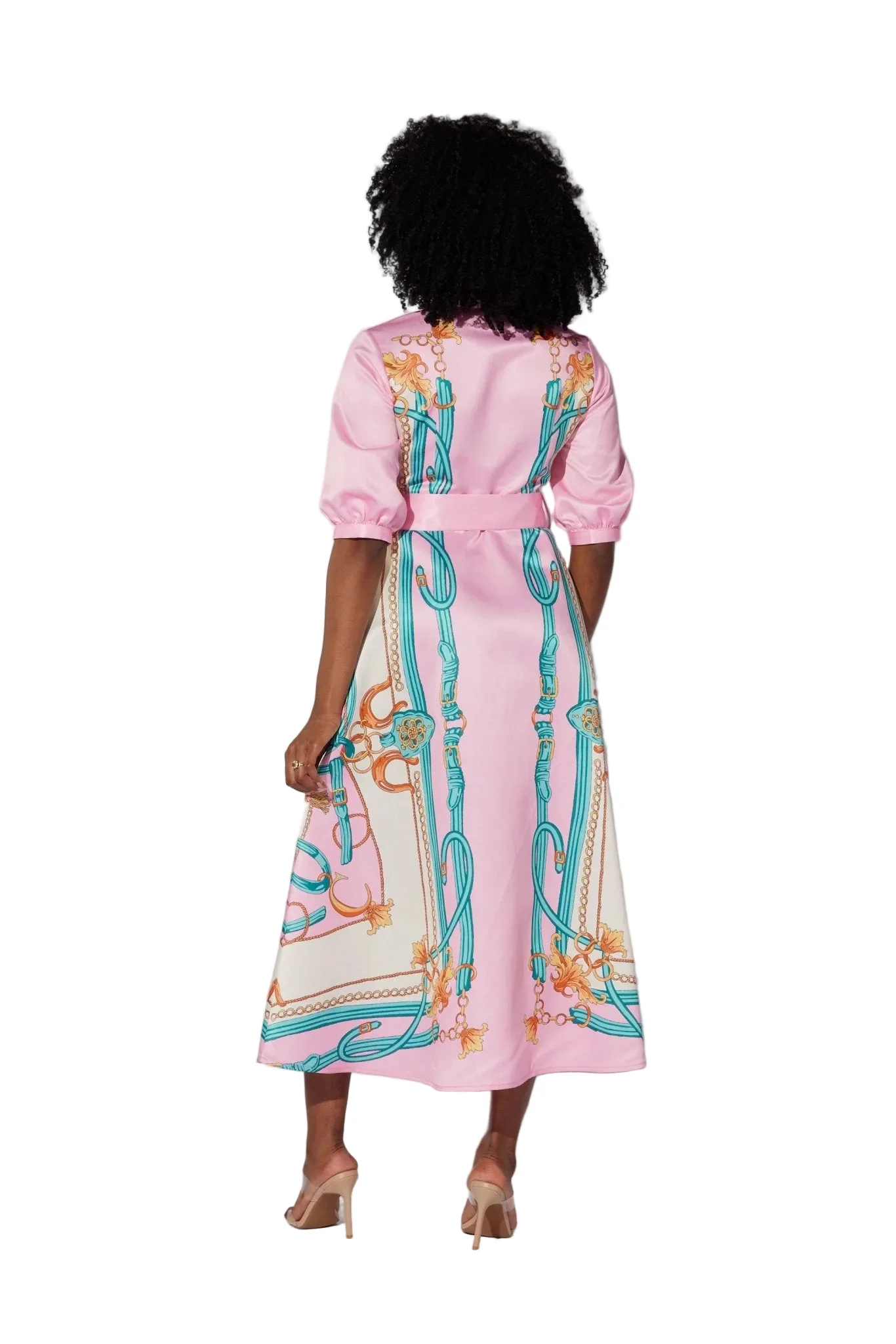 Scarf-Print Maxi Shirtdress by EY Boutique - Image 4