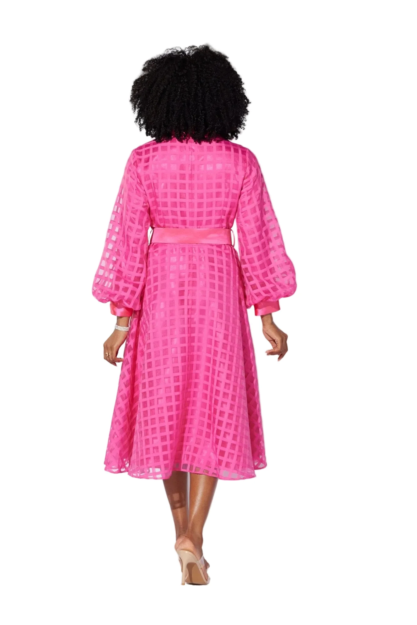 Sheer Lattice Midi Shirtdress by EY Boutique - Image 5
