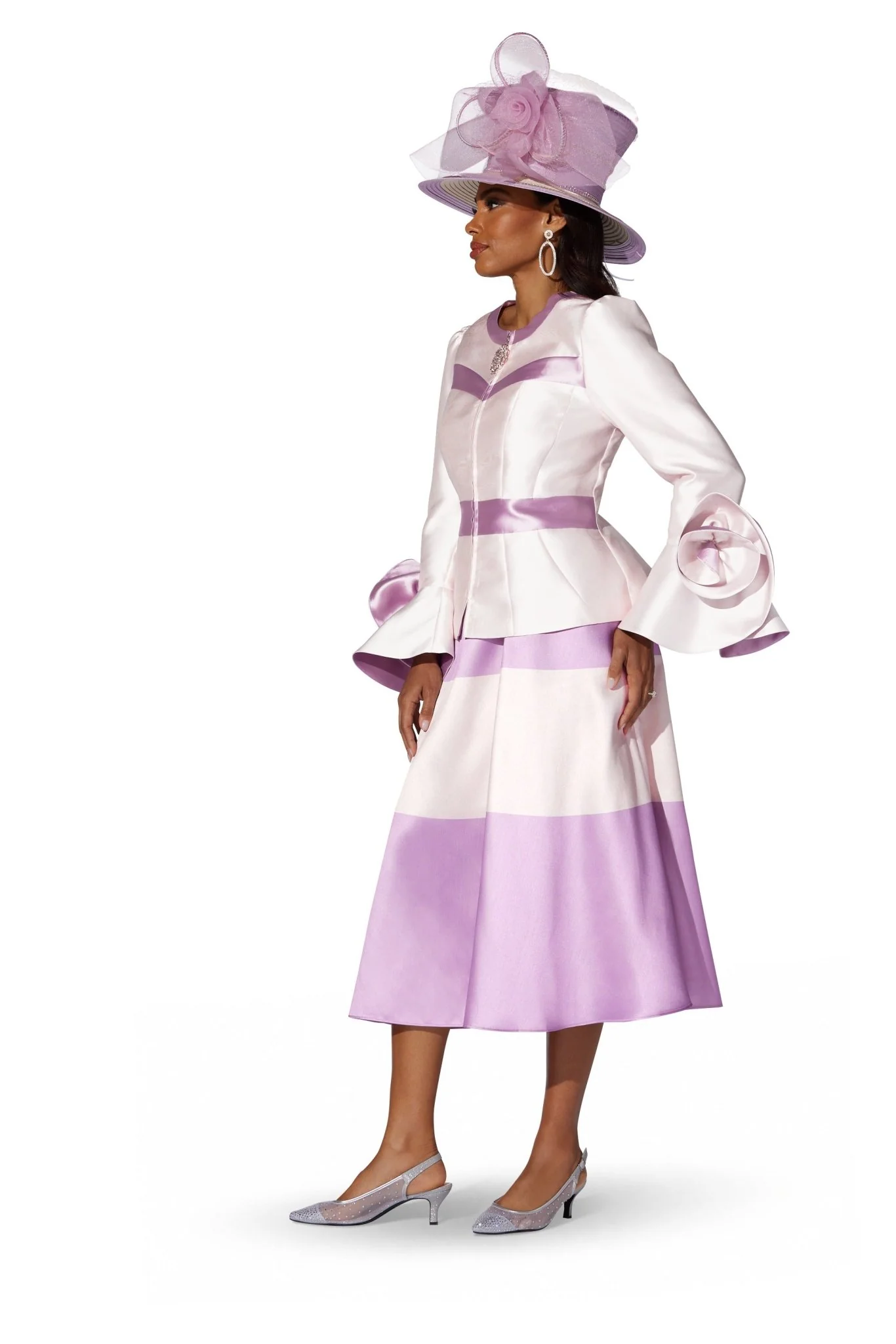 Stripe Bloom Cuffs Suit by EY Boutique - Image 3