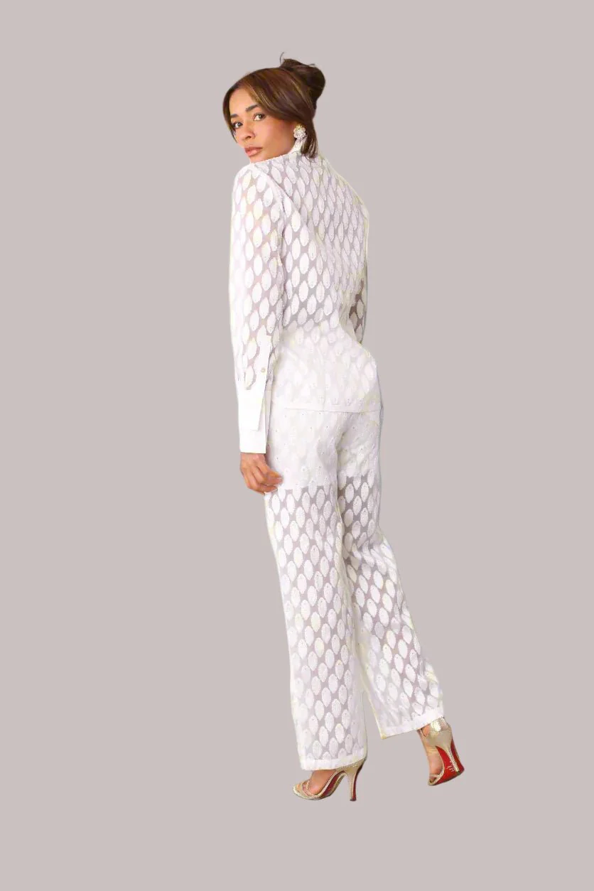 Eyelet Wide-Leg Pants - 82339 - Image 2