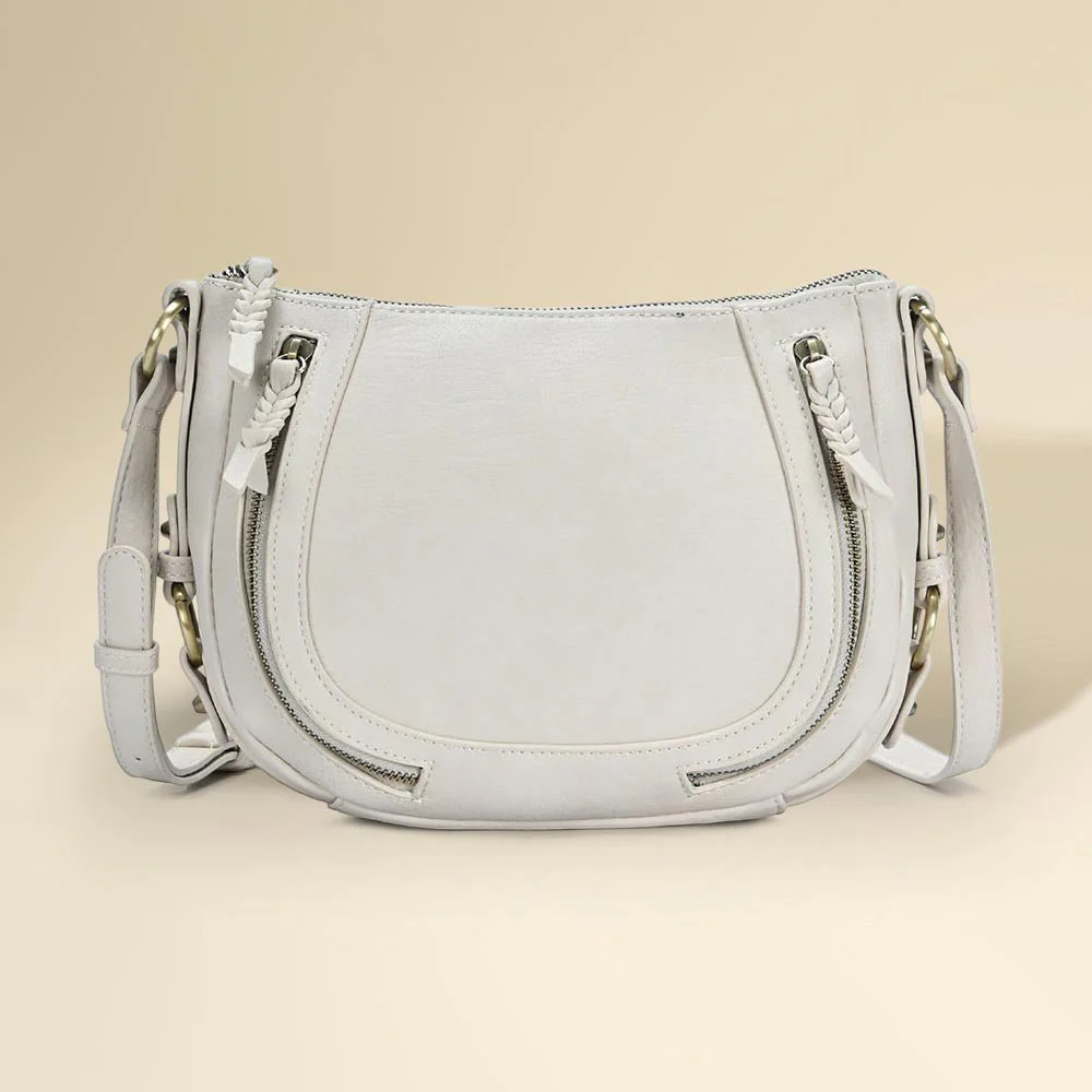 Faux Leather Compact Crossbody Bag - Image 5