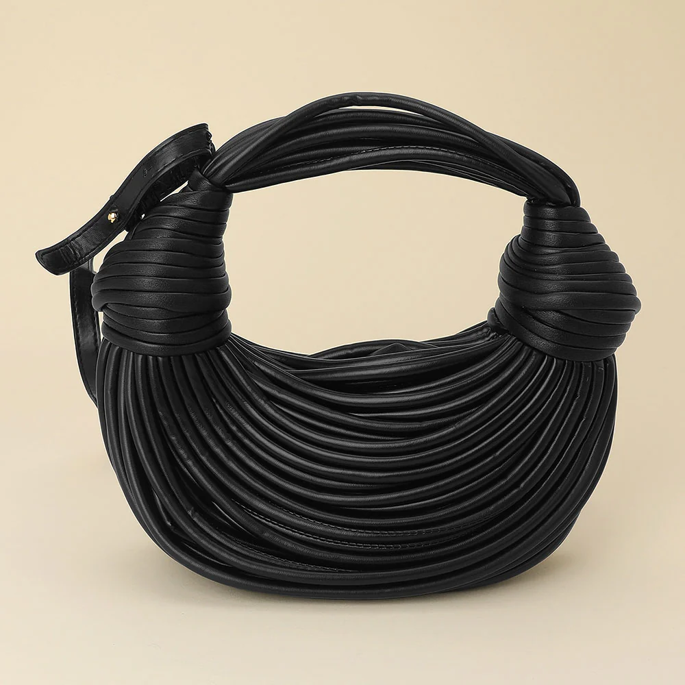 Faux Leather Contemporary Sculpted Shoulder Handbag - Image 7