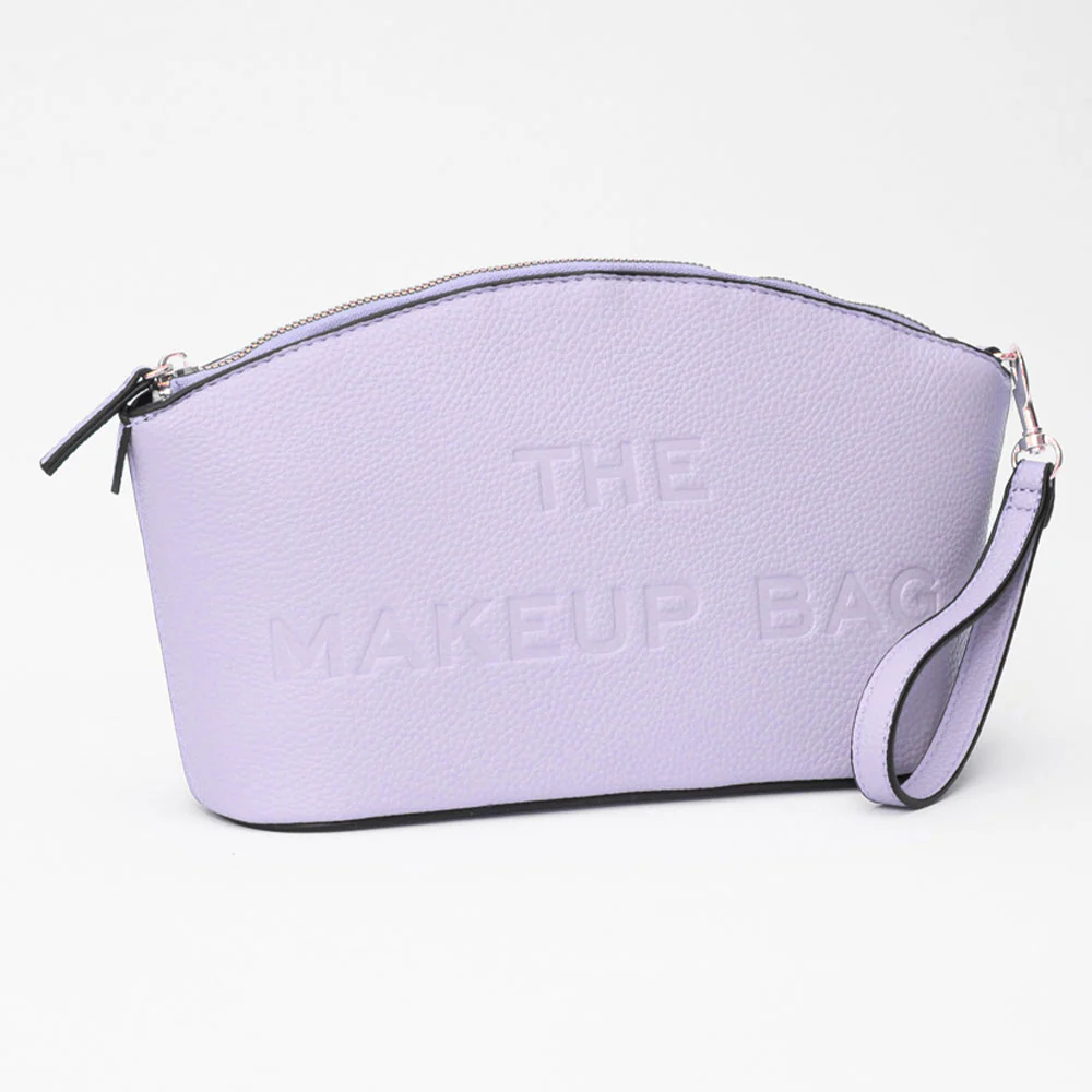 Faux Leather THE MAKE UP BAG Message Pouch Bag Beauty Organizer Bag - Image 3