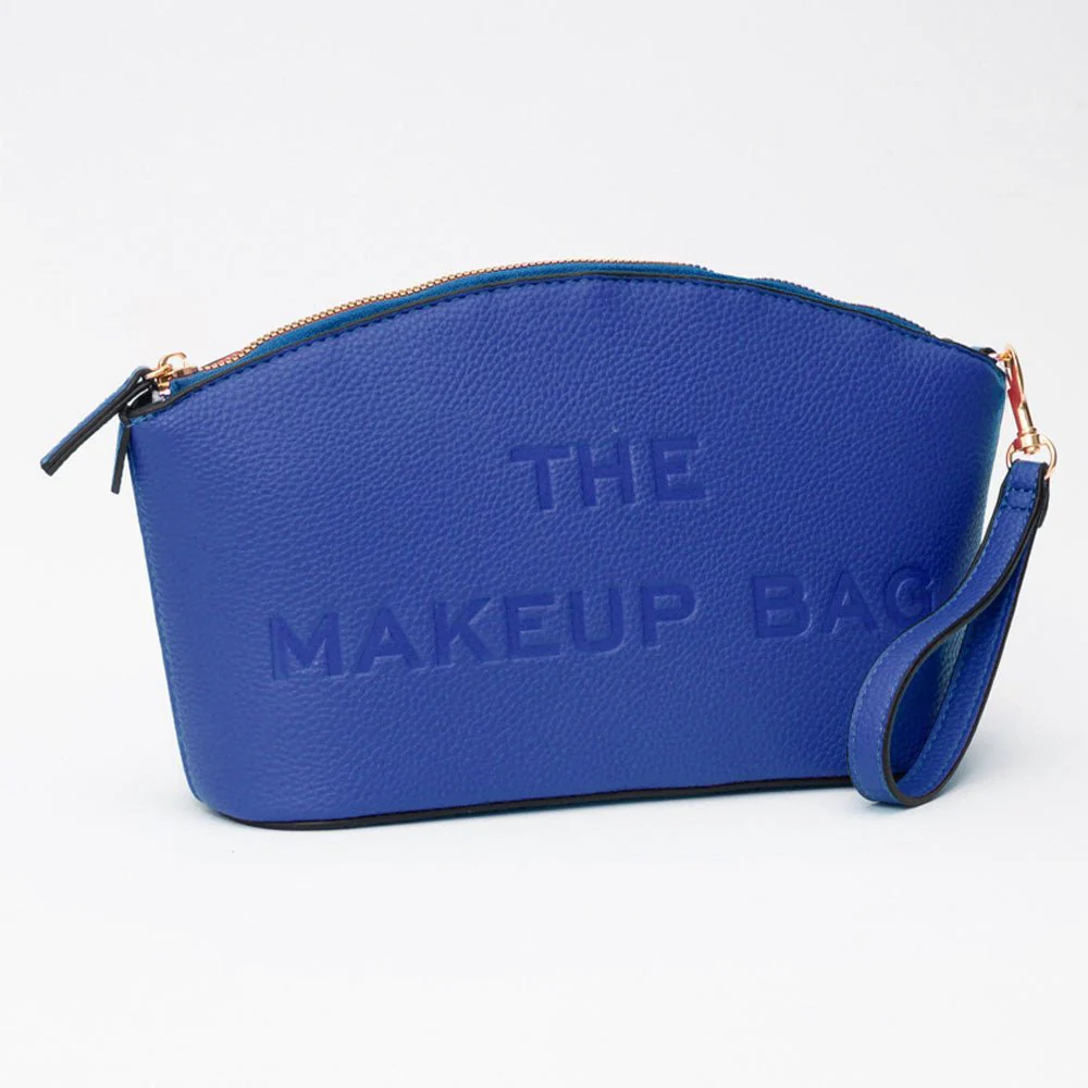Faux Leather THE MAKE UP BAG Message Pouch Bag Beauty Organizer Bag - Image 4