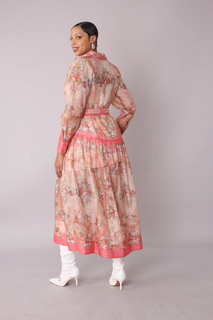 Floral Print Shirt Dress - 82507 - Image 3