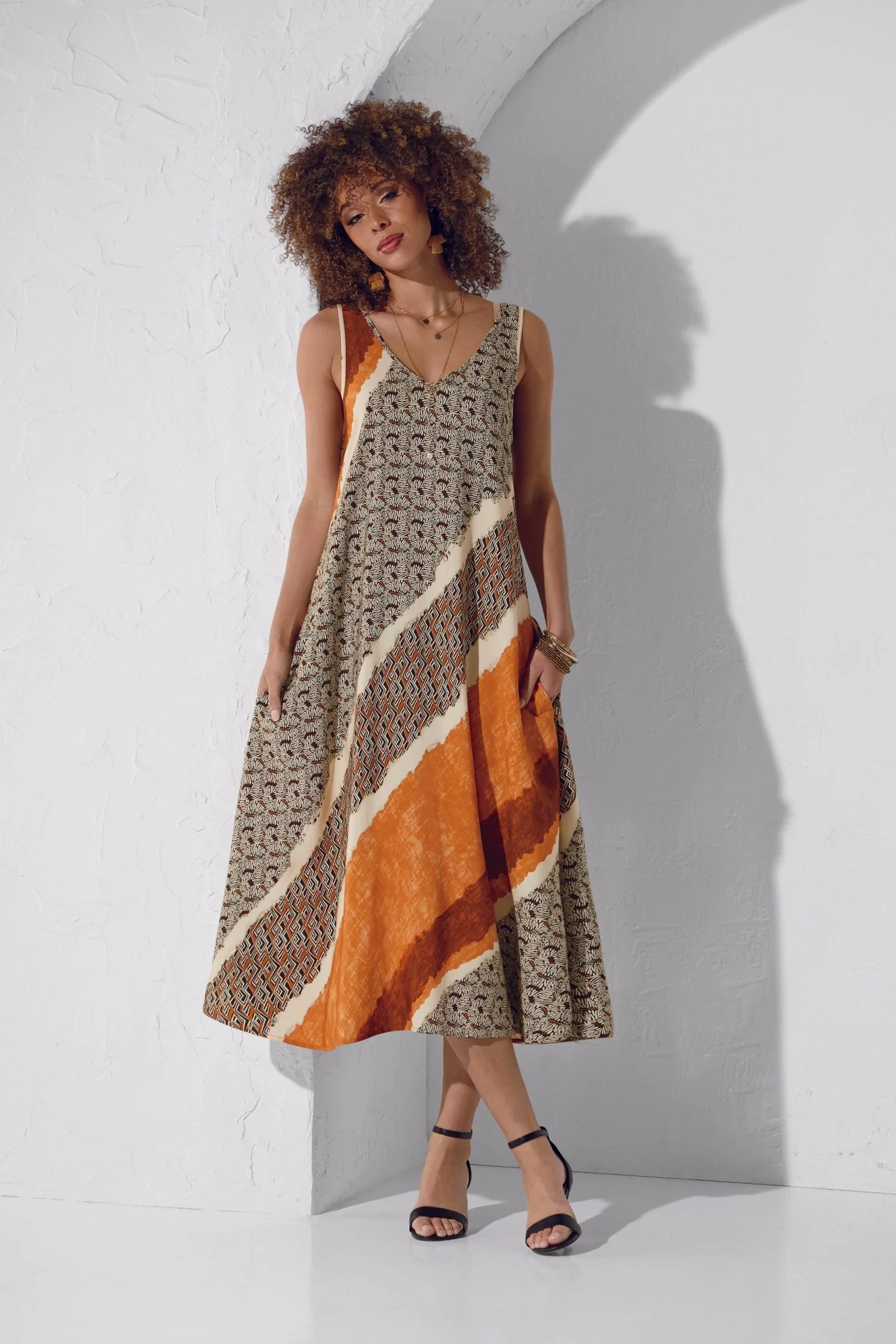 Flowing Sierra-Print Dress by Studio EY - Image 2