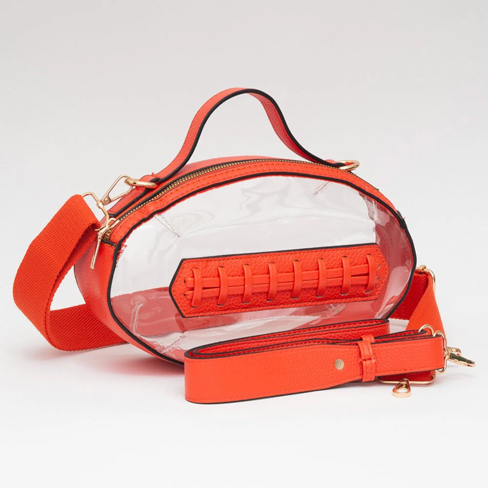 Football Shaped Transparent Crossbody Bag - Image 4