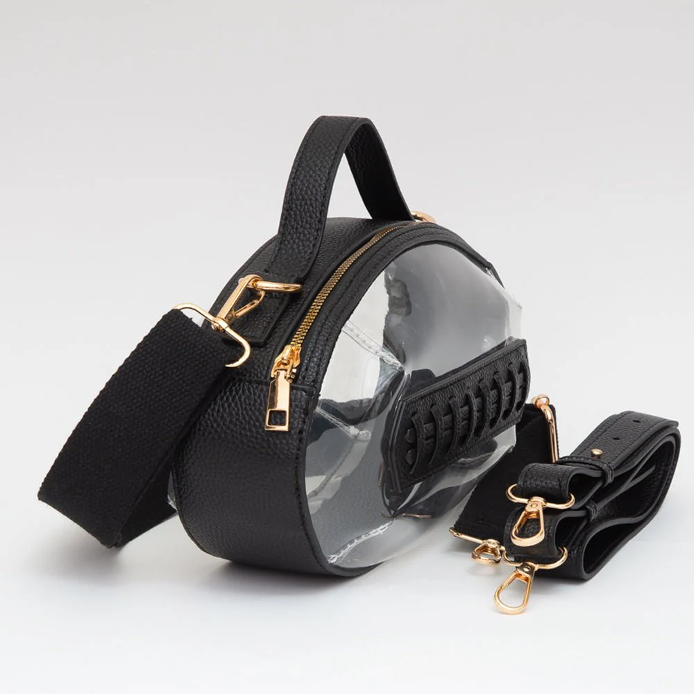 Football Shaped Transparent Crossbody Bag - Image 7