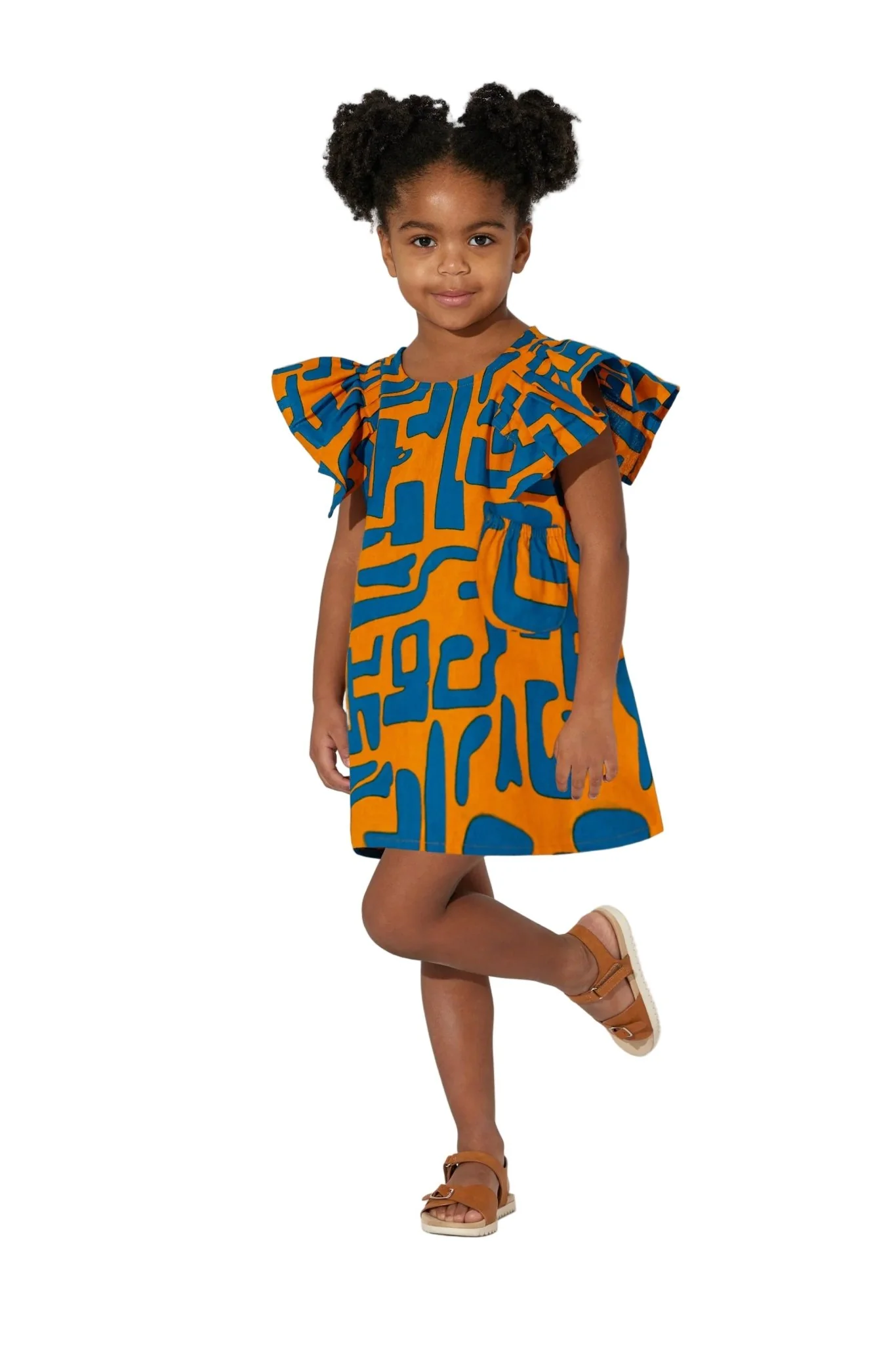 Girls Pop of Color Print Dress by Studio EY