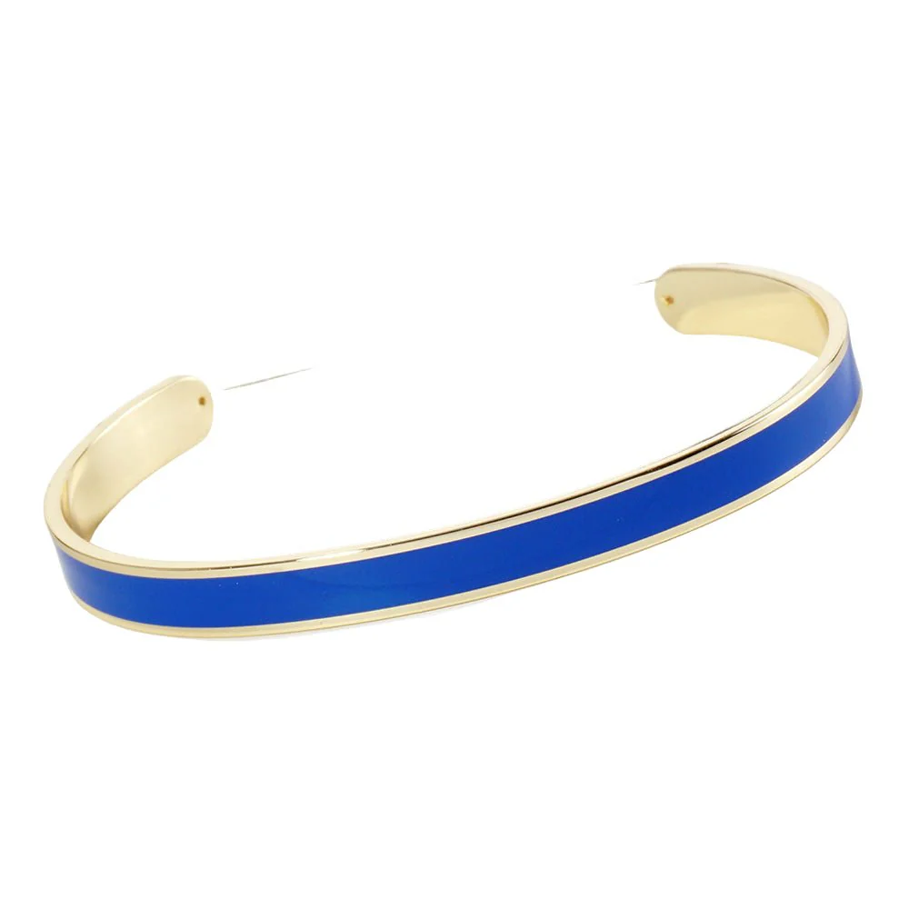 Gold Dipped Solid GAMEDAY Color Enamel Cuff Bracelet