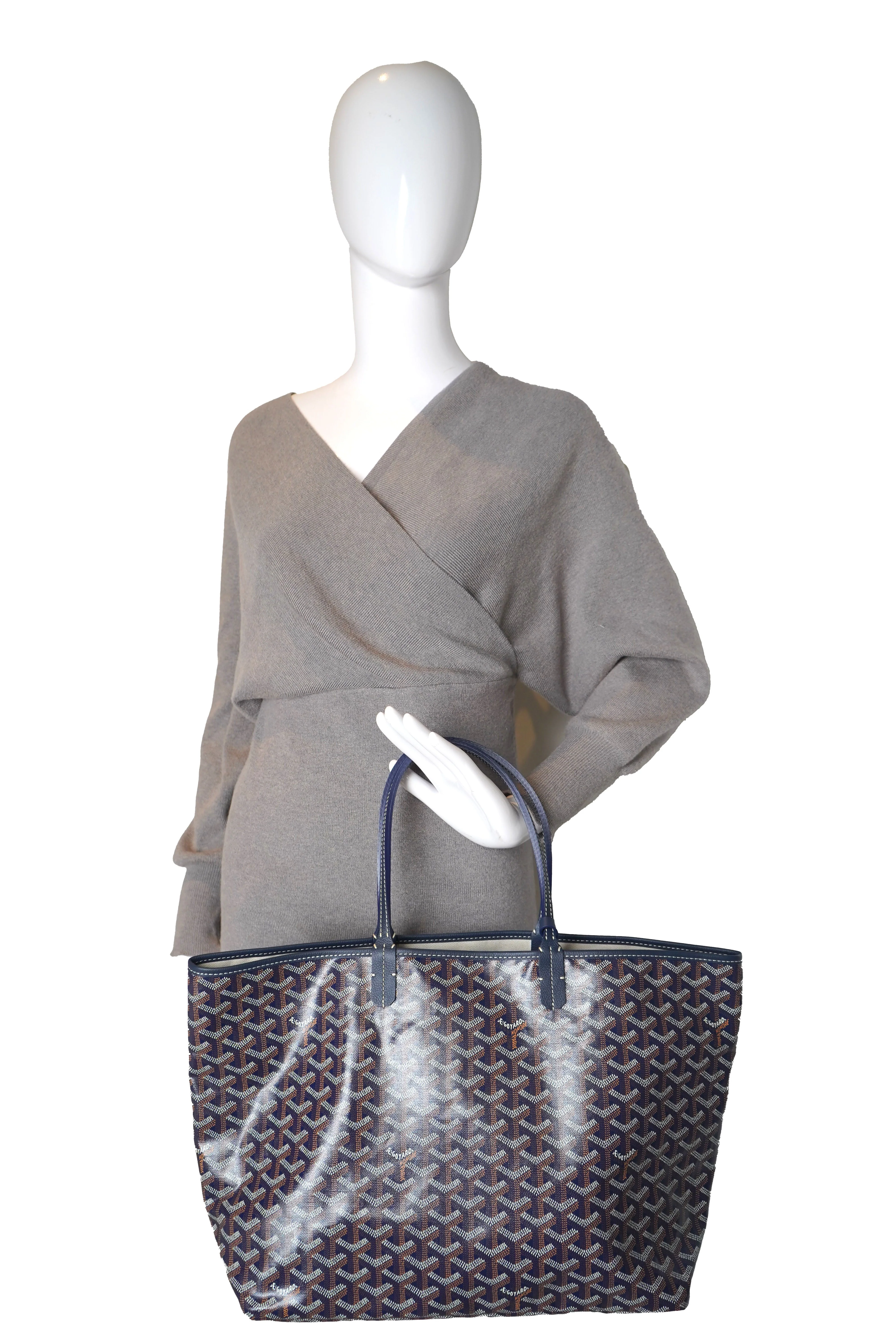 Goyard - Goyardine Saint Louis Tote PM Navy - Image 7